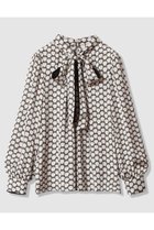 【アナイ/ANAYI】の【セットアップ対応商品】メーレプリントリボンタック ブラウス ホワイト系|ID:prp329100004756550