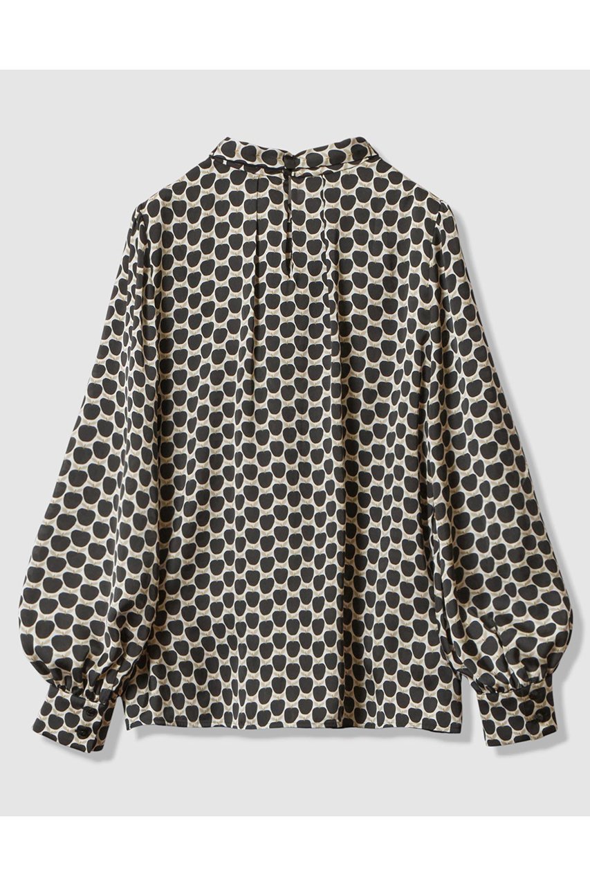 【アナイ/ANAYI】の【セットアップ対応商品】メーレプリントリボンタック ブラウス 人気、トレンドファッション・服の通販 founy(ファニー)  ファッション Fashion レディースファッション Fashion for Women トップス・カットソー Cut & Sew Tops シャツ・ブラウス・オフィスカジュアル Elegant Blouses & Button-Ups イタリア Italy カフス Cuff Design サテン Satin, Glossy Fabric スタンド Stand Collar, Upright Stand スリーブ Sleeve, Long Sleeve / Short Sleeve セットアップ Set-Up, Coordinated Outfit ドット Polka Dot, Dot Pattern プリント Print, Printed Pattern モチーフ Motif, Design Theme モノトーン Monotone, Black and White 無地 Plain, Solid Color リボン Ribbon, Bow ロング Long, Long-Length おすすめ Recommended / Our Picks 新作・新入荷 New Arrivals / New In other-2|ID: prp329100004756550 ipo3291000000034408544