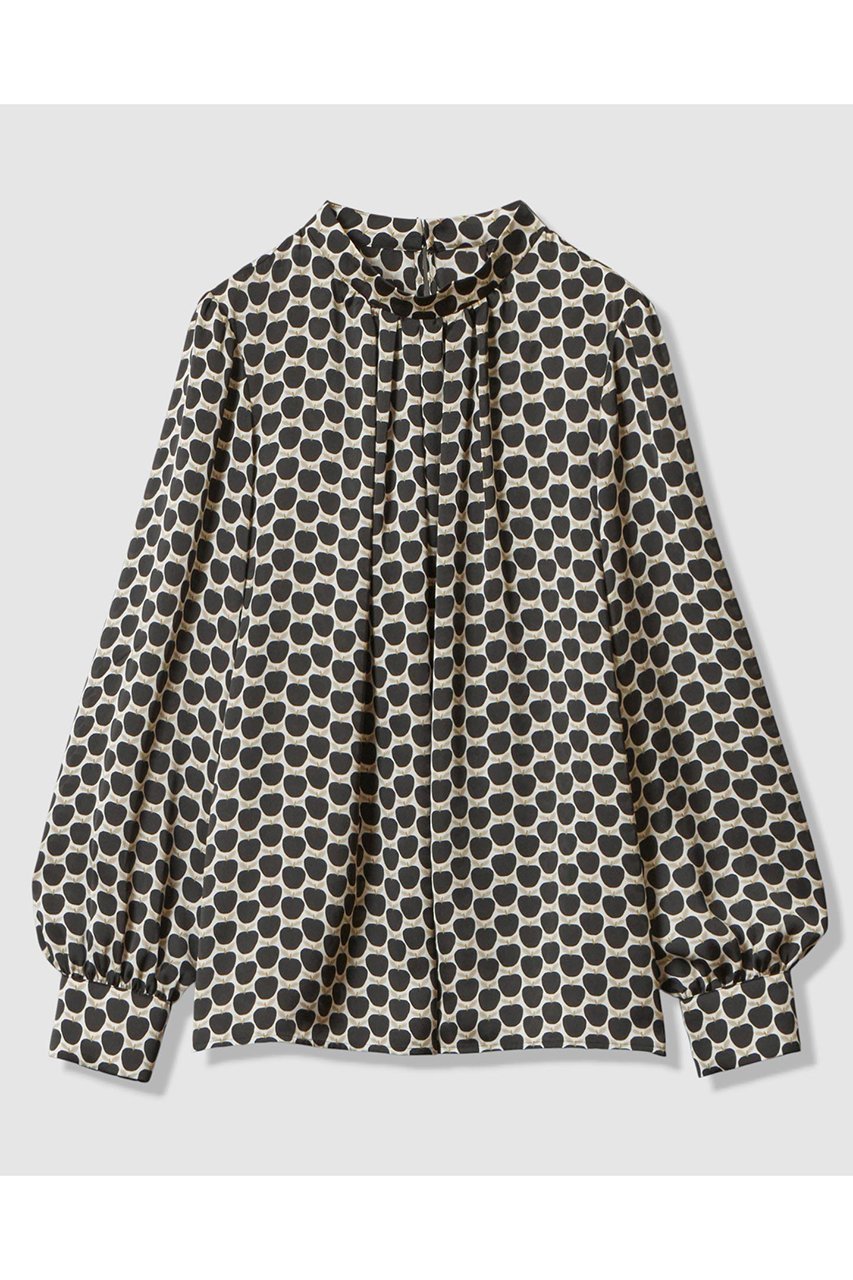 【アナイ/ANAYI】の【セットアップ対応商品】メーレプリントリボンタック ブラウス 人気、トレンドファッション・服の通販 founy(ファニー)  ファッション Fashion レディースファッション Fashion for Women トップス・カットソー Cut & Sew Tops シャツ・ブラウス・オフィスカジュアル Elegant Blouses & Button-Ups イタリア Italy カフス Cuff Design サテン Satin, Glossy Fabric スタンド Stand Collar, Upright Stand スリーブ Sleeve, Long Sleeve / Short Sleeve セットアップ Set-Up, Coordinated Outfit ドット Polka Dot, Dot Pattern プリント Print, Printed Pattern モチーフ Motif, Design Theme モノトーン Monotone, Black and White 無地 Plain, Solid Color リボン Ribbon, Bow ロング Long, Long-Length おすすめ Recommended / Our Picks 新作・新入荷 New Arrivals / New In other-3|ID: prp329100004756550 ipo3291000000034408545