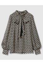 【アナイ/ANAYI】の【セットアップ対応商品】メーレプリントリボンタック ブラウス ブラック系|ID: prp329100004756550 ipo3291000000035872006