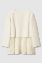 【アナイ/ANAYI】のテープチュール刺繍レイヤード プルオーバー 人気、トレンドファッション・服の通販 founy(ファニー) ファッション Fashion レディースファッション Fashion for Women トップス・カットソー Cut & Sew Tops シャツ・ブラウス・オフィスカジュアル Elegant Blouses & Button-Ups カジュアルプルオーバー・ニットトップス Pullovers & Knit Tops / Casual Pullovers シアー Sheer, See-Through シンプル Simple, Minimal スリーブ Sleeve, Long Sleeve / Short Sleeve ダブル Double, Double-Breasted チュール Tulip, Tulip Motif フェザー Feather, Feather Detail ペプラム Peplum, Flared Hem ラウンド Round, Round Neck ロング Long, Long-Length 新作・新入荷 New Arrivals / New In thumbnail ホワイト|ID: prp329100004756555 ipo3291000000034408576