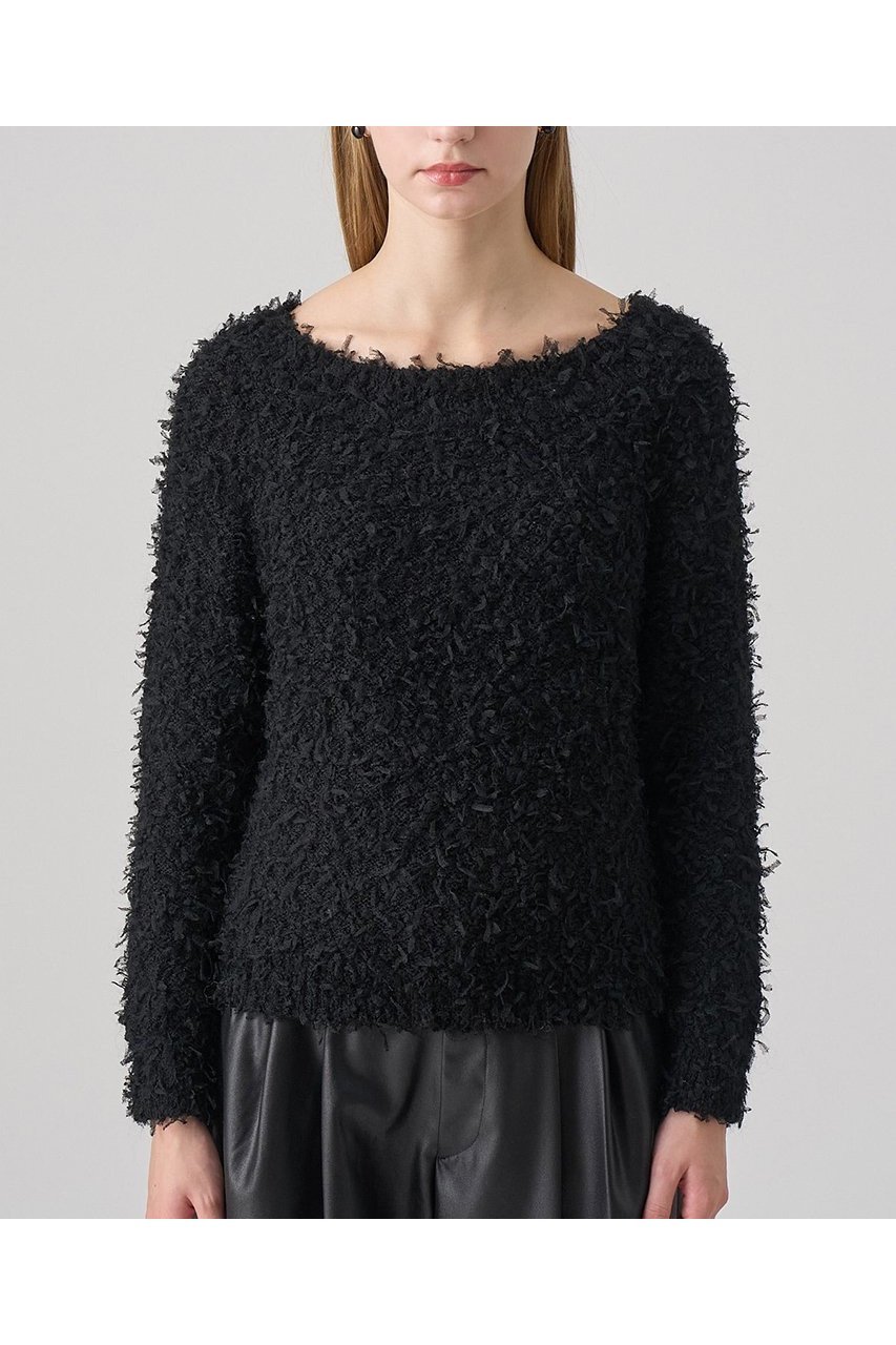 【アナイ/ANAYI】のチュールシャギーオフショルダー プルオーバー 人気、トレンドファッション・服の通販 founy(ファニー)  ファッション Fashion レディースファッション Fashion for Women トップス・カットソー Cut & Sew Tops ニット Knit Tops & Sweaters カジュアルプルオーバー・ニットトップス Pullovers & Knit Tops / Casual Pullovers 新作・新入荷 New Arrivals / New In other-6|ID: prp329100004756560 ipo3291000000034408620