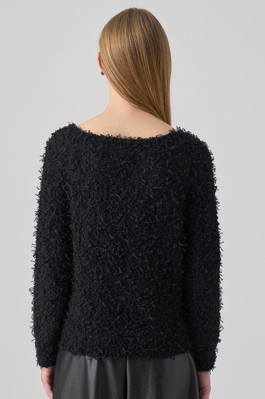 【アナイ/ANAYI】のチュールシャギーオフショルダー プルオーバー 人気、トレンドファッション・服の通販 founy(ファニー)  ファッション Fashion レディースファッション Fashion for Women トップス・カットソー Cut & Sew Tops ニット Knit Tops & Sweaters カジュアルプルオーバー・ニットトップス Pullovers & Knit Tops / Casual Pullovers 新作・新入荷 New Arrivals / New In other-8|ID: prp329100004756560 ipo3291000000034408624
