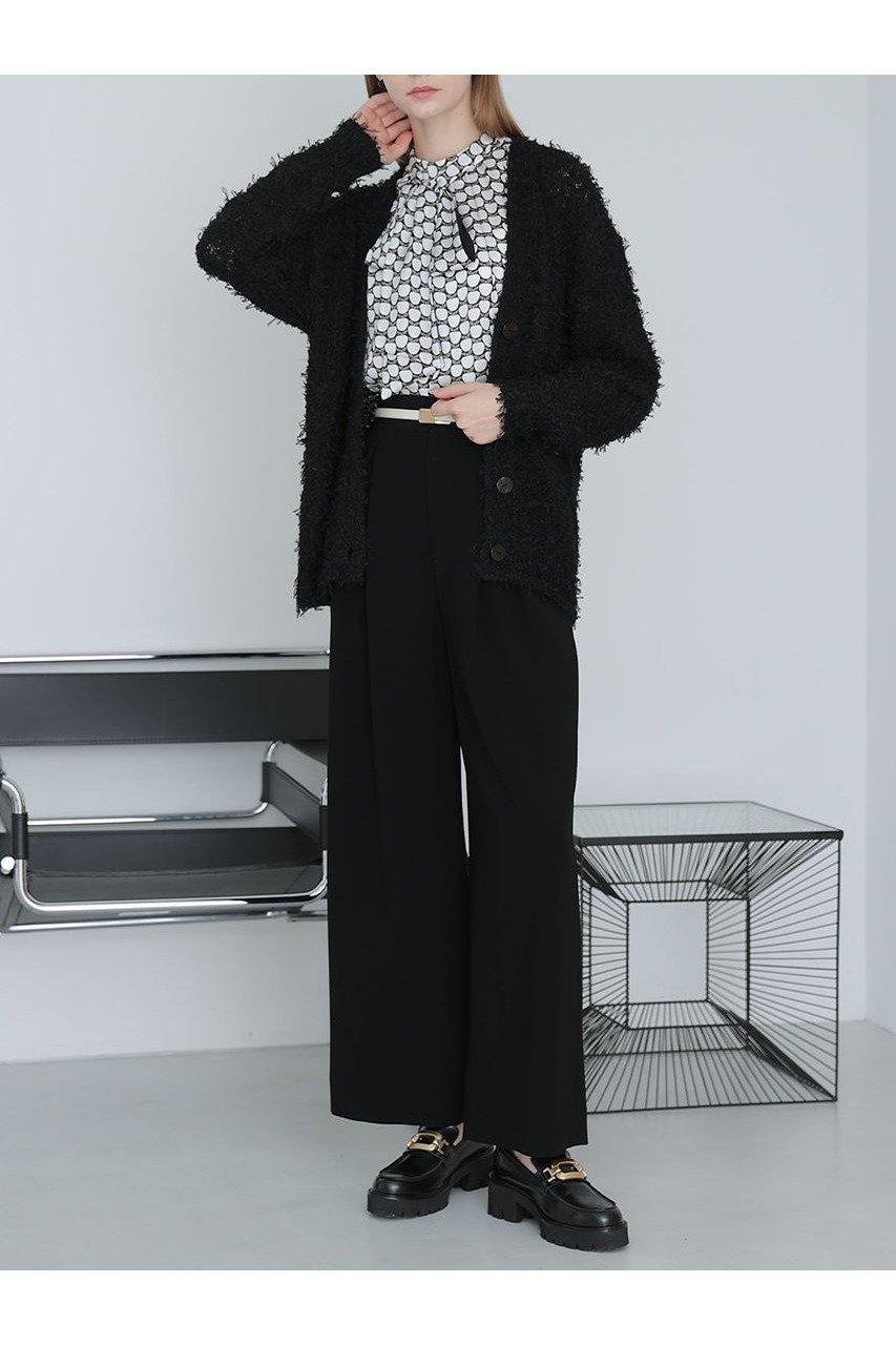 【アナイ/ANAYI】のチュールシャギーVネックカーディガン 人気、トレンドファッション・服の通販 founy(ファニー)  ファッション Fashion レディースファッション Fashion for Women トップス・カットソー Cut & Sew Tops ニット Knit Tops & Sweaters カーディガン・羽織り Layered Style Cardigans Vネックトップス V-Neck Tops / V-Cut Neckline Shirts エレガント 上品 Elegant カーディガン Cardigan, Knitwear シンプル Simple, Minimal フラット Flat, Flat Shoes リラックス Relax, Relaxed Fit 新作・新入荷 New Arrivals / New In other-6|ID: prp329100004756562 ipo3291000000034408637