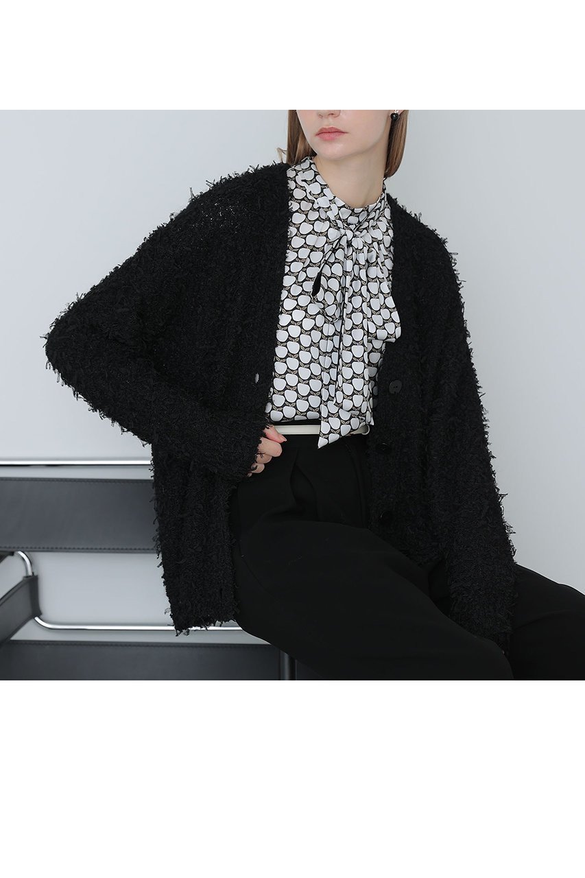 【アナイ/ANAYI】のチュールシャギーVネックカーディガン 人気、トレンドファッション・服の通販 founy(ファニー)  ファッション Fashion レディースファッション Fashion for Women トップス・カットソー Cut & Sew Tops ニット Knit Tops & Sweaters カーディガン・羽織り Layered Style Cardigans Vネックトップス V-Neck Tops / V-Cut Neckline Shirts エレガント 上品 Elegant カーディガン Cardigan, Knitwear シンプル Simple, Minimal フラット Flat, Flat Shoes リラックス Relax, Relaxed Fit 新作・新入荷 New Arrivals / New In other-7|ID: prp329100004756562 ipo3291000000034408638