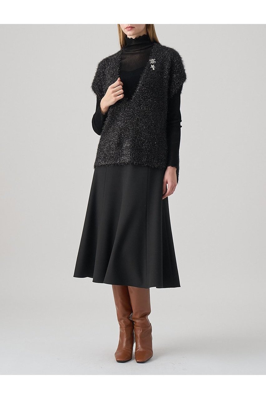 【アナイ/ANAYI】のラメシャギーVネックジレ 人気、トレンドファッション・服の通販 founy(ファニー)  ファッション Fashion レディースファッション Fashion for Women トップス・カットソー Cut & Sew Tops ニット Knit Tops & Sweaters ベスト&ジレ / 重ね着スタイル Vests & Gilets カジュアルプルオーバー・ニットトップス Pullovers & Knit Tops / Casual Pullovers Vネックトップス V-Neck Tops / V-Cut Neckline Shirts ハイネック High Neck, Mock Neck バランス Balance, Style Balance 新作・新入荷 New Arrivals / New In other-5|ID: prp329100004756567 ipo3291000000034408667