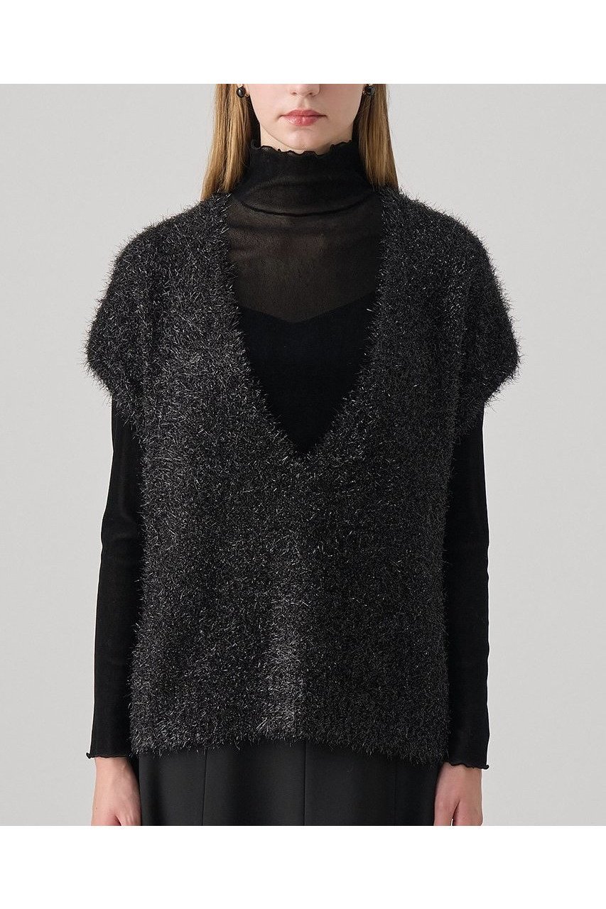 【アナイ/ANAYI】のラメシャギーVネックジレ 人気、トレンドファッション・服の通販 founy(ファニー)  ファッション Fashion レディースファッション Fashion for Women トップス・カットソー Cut & Sew Tops ニット Knit Tops & Sweaters ベスト&ジレ / 重ね着スタイル Vests & Gilets カジュアルプルオーバー・ニットトップス Pullovers & Knit Tops / Casual Pullovers Vネックトップス V-Neck Tops / V-Cut Neckline Shirts ハイネック High Neck, Mock Neck バランス Balance, Style Balance 新作・新入荷 New Arrivals / New In other-6|ID: prp329100004756567 ipo3291000000034408669