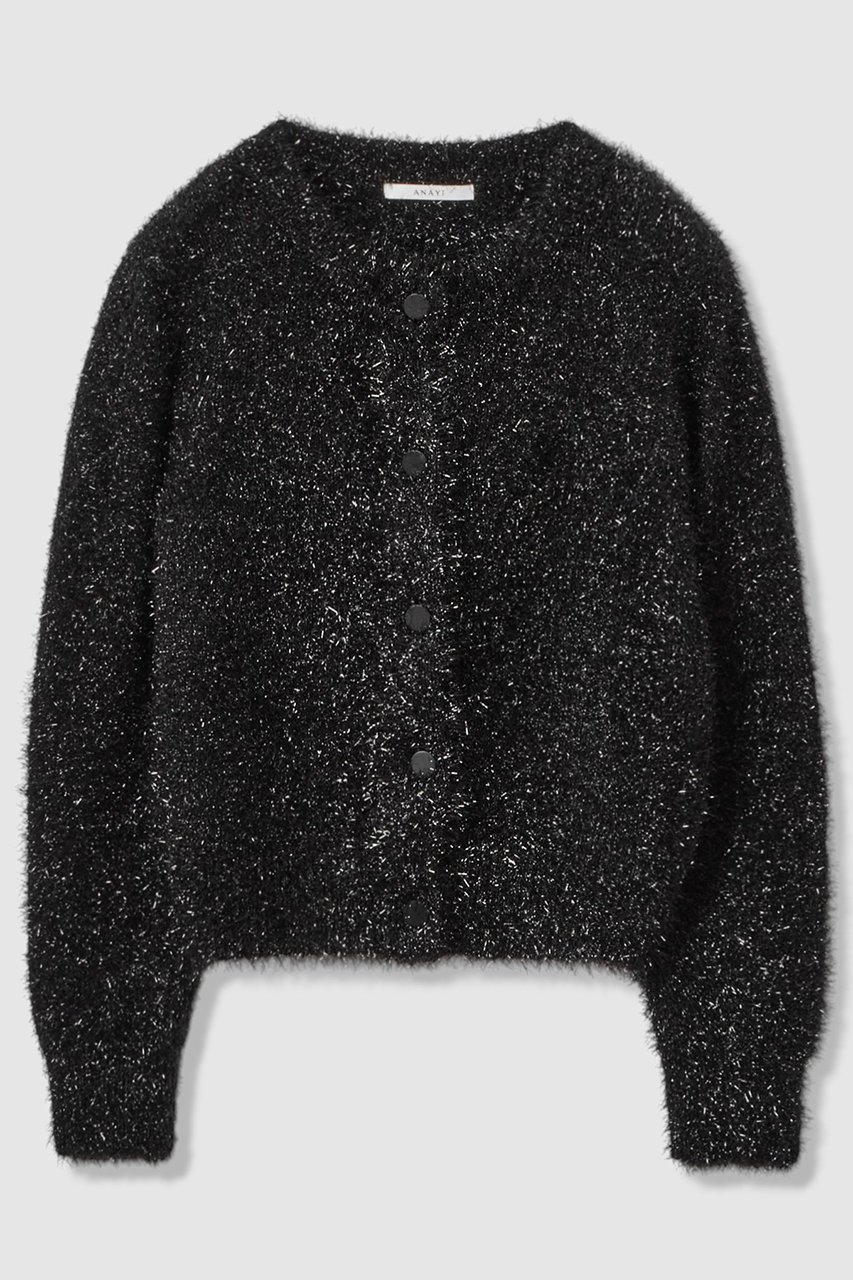 【アナイ/ANAYI】のラメシャギークルー カーディガン インテリア・キッズ・メンズ・レディースファッション・服の通販 founy(ファニー)  ファッション Fashion レディースファッション Fashion for Women トップス・カットソー Cut & Sew Tops ニット Knit Tops & Sweaters カーディガン・羽織り Layered Style Cardigans カーディガン Cardigan, Knitwear ベーシック Basic, Essential メタル Metal, Metal Parts エレガント 上品 Elegant 新作・新入荷 New Arrivals / New In ブラック|ID: prp329100004756569 ipo3291000000034408676