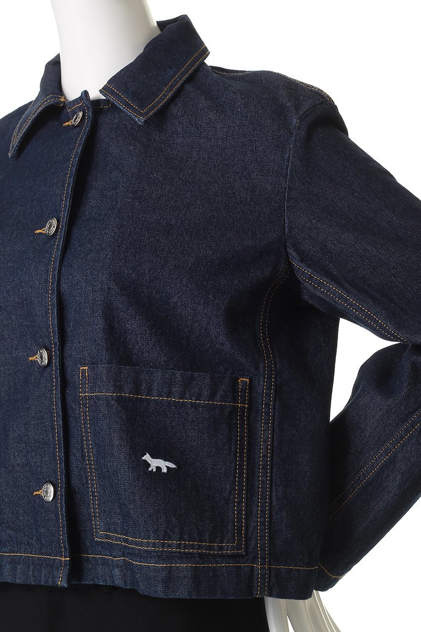 【メゾン キツネ/MAISON KITSUNE】のDENIM クロップド ジャケット 人気、トレンドファッション・服の通販 founy(ファニー)  ファッション Fashion レディースファッション Fashion for Women アウター Coat / Outerwear Collection レディースジャケット・軽アウター Jackets ブルゾンジャケット・スポーティアウター Blouson Jackets クロップド Cropped, Short Length コンパクト Compact, Small Size ジャケット Jacket, Outerwear トレンド Trend, Trending Now バランス Balance, Style Balance フォックス Fox, Fox Fur フレンチ French, French Style ブルゾン Blouson, Bomber Jacket ポケット Pocket, Pocket Detail モダン Modern, Contemporary 定番 Standard, Basic Item 新作・新入荷 New Arrivals / New In other-5|ID: prp329100004756580 ipo3291000000034408749