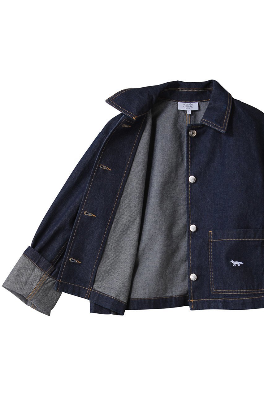 【メゾン キツネ/MAISON KITSUNE】のDENIM クロップド ジャケット 人気、トレンドファッション・服の通販 founy(ファニー)  ファッション Fashion レディースファッション Fashion for Women アウター Coat / Outerwear Collection レディースジャケット・軽アウター Jackets ブルゾンジャケット・スポーティアウター Blouson Jackets クロップド Cropped, Short Length コンパクト Compact, Small Size ジャケット Jacket, Outerwear トレンド Trend, Trending Now バランス Balance, Style Balance フォックス Fox, Fox Fur フレンチ French, French Style ブルゾン Blouson, Bomber Jacket ポケット Pocket, Pocket Detail モダン Modern, Contemporary 定番 Standard, Basic Item 新作・新入荷 New Arrivals / New In other-6|ID: prp329100004756580 ipo3291000000034408751