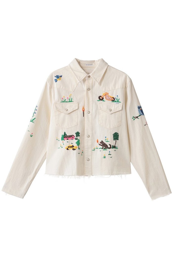 【マザー/MOTHER】のTHE SUPER EXS CROP FRAY クロップド刺しゅうシャツ (FDU) インテリア・キッズ・メンズ・レディースファッション・服の通販 founy(ファニー) https://founy.com/ ファッション Fashion レディースファッション Fashion for Women トップス・カットソー Cut & Sew Tops シャツ・ブラウス・オフィスカジュアル Elegant Blouses & Button-Ups ウエスタン Western Style カラフル Colorful Design クロップド Cropped, Short Length スリーブ Sleeve, Long Sleeve / Short Sleeve パッチ Patch, Appliqué フロント Front, Front Design ポケット Pocket, Pocket Detail マキシ Maxi, Full Length ロング Long, Long-Length |ID: prp329100004756591 ipo3291000000036244161