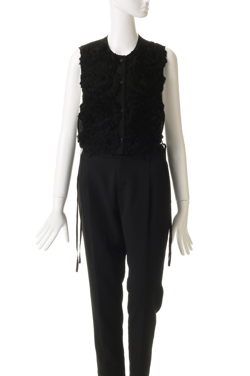 【マルティニーク/martinique】の【CURRENTAGE】ラッフルベスト 人気、トレンドファッション・服の通販 founy(ファニー) 　ファッション　Fashion　レディースファッション　Fashion for Women　アウター　Coat / Outerwear Collection　レディースジャケット・軽アウター　Jackets　コンパクト　Compact, Small Size　ジャケット　Jacket, Outerwear　フォルム　Silhouette, Form　フロント　Front, Front Design　ベスト　Vest, Waistcoat　ボトム　Bottoms, Lower Wear　ラッフル　Ruffle, Frill　リボン　Ribbon, Bow　A/W・秋冬　Autumn/Winter　other-2|ID: prp329100004756600 ipo3291000000036108325