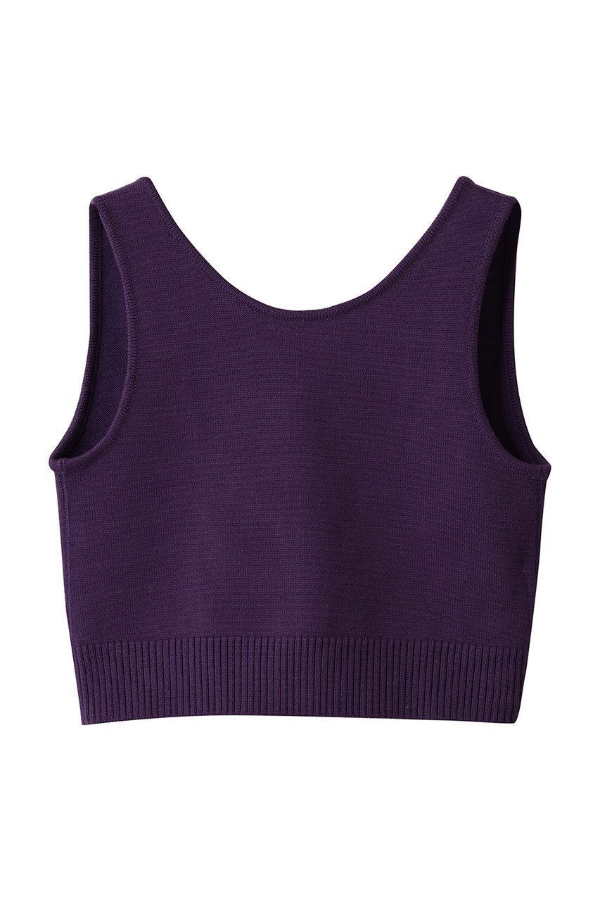 【ガリャルダガランテ/GALLARDAGALANTE】の【PEAS】レタードニットベスト インテリア・キッズ・メンズ・レディースファッション・服の通販 founy(ファニー)  ファッション Fashion レディースファッション Fashion for Women トップス・カットソー Cut & Sew Tops ニット Knit Tops & Sweaters ベスト&ジレ / 重ね着スタイル Vests & Gilets カジュアルプルオーバー・ニットトップス Pullovers & Knit Tops / Casual Pullovers おすすめ Recommended / Our Picks クロップド Cropped, Short Length デニム Denim, Jeans Material ベスト Vest, Waistcoat ロング Long, Long-Length 新作・新入荷 New Arrivals / New In パープル|ID: prp329100004756621 ipo3291000000034408969