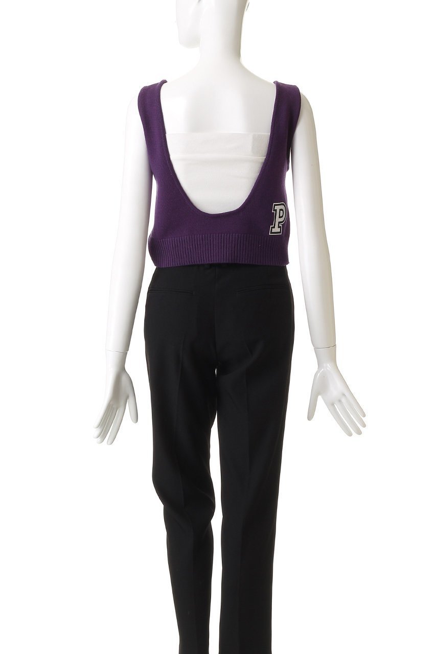 【ガリャルダガランテ/GALLARDAGALANTE】の【PEAS】レタードニットベスト 人気、トレンドファッション・服の通販 founy(ファニー)  ファッション Fashion レディースファッション Fashion for Women トップス・カットソー Cut & Sew Tops ニット Knit Tops & Sweaters ベスト&ジレ / 重ね着スタイル Vests & Gilets カジュアルプルオーバー・ニットトップス Pullovers & Knit Tops / Casual Pullovers おすすめ Recommended / Our Picks クロップド Cropped, Short Length デニム Denim, Jeans Material ベスト Vest, Waistcoat ロング Long, Long-Length 新作・新入荷 New Arrivals / New In other-4|ID: prp329100004756621 ipo3291000000034408975