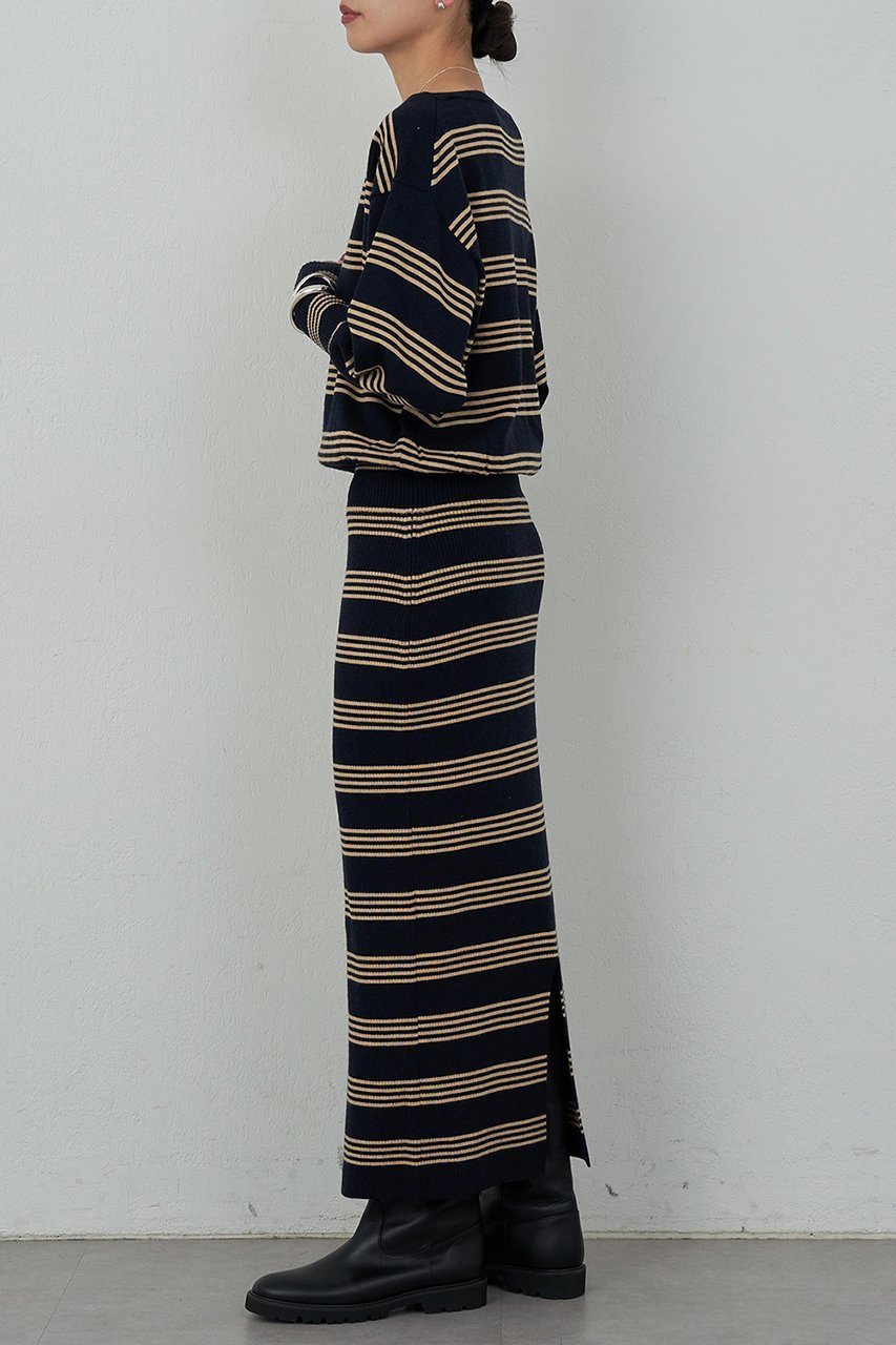 【ガリャルダガランテ/GALLARDAGALANTE】の【HERITANOVUM】ボーダーニットワンピース 人気、トレンドファッション・服の通販 founy(ファニー) ファッション Fashion レディースファッション Fashion for Women ワンピース Dresses ニットワンピース Knit Dresses チュニック Tunic Tops & Dresses チュニック Tunic, Long Top ボーダー Border, Stripe ロング Long, Long-Length other-2|ID: prp329100004756635 ipo3291000000035459951