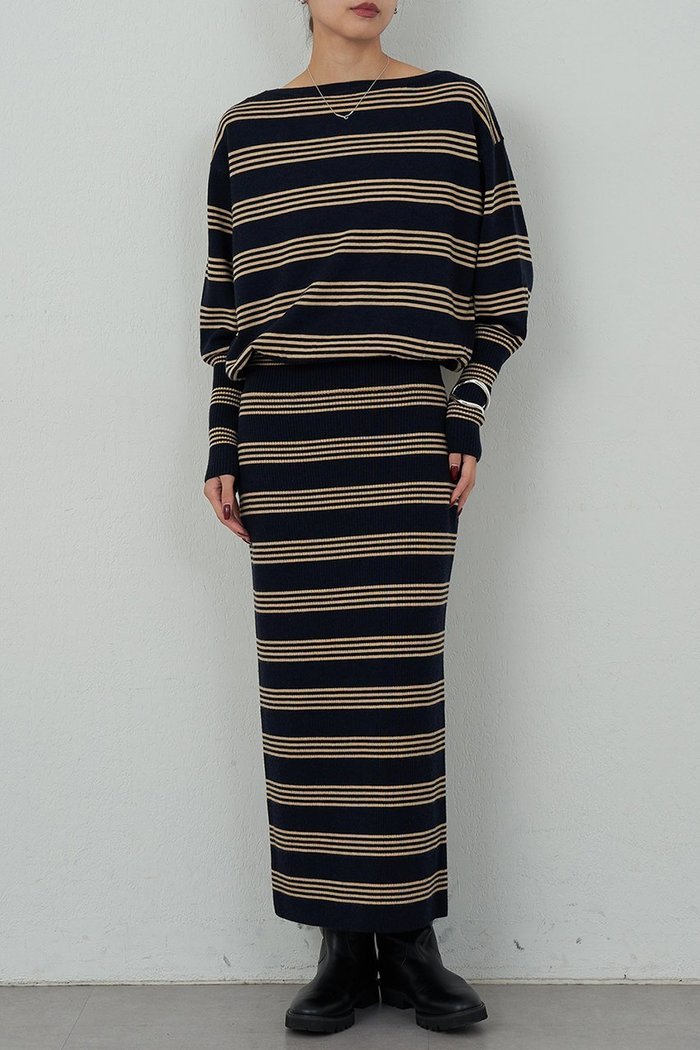 【ガリャルダガランテ/GALLARDAGALANTE】の【HERITANOVUM】ボーダーニットワンピース インテリア・キッズ・メンズ・レディースファッション・服の通販 founy(ファニー) https://founy.com/ ファッション Fashion レディースファッション Fashion for Women ワンピース Dresses ニットワンピース Knit Dresses チュニック Tunic Tops & Dresses チュニック Tunic, Long Top ボーダー Border, Stripe ロング Long, Long-Length |ID: prp329100004756635 ipo3291000000036108401