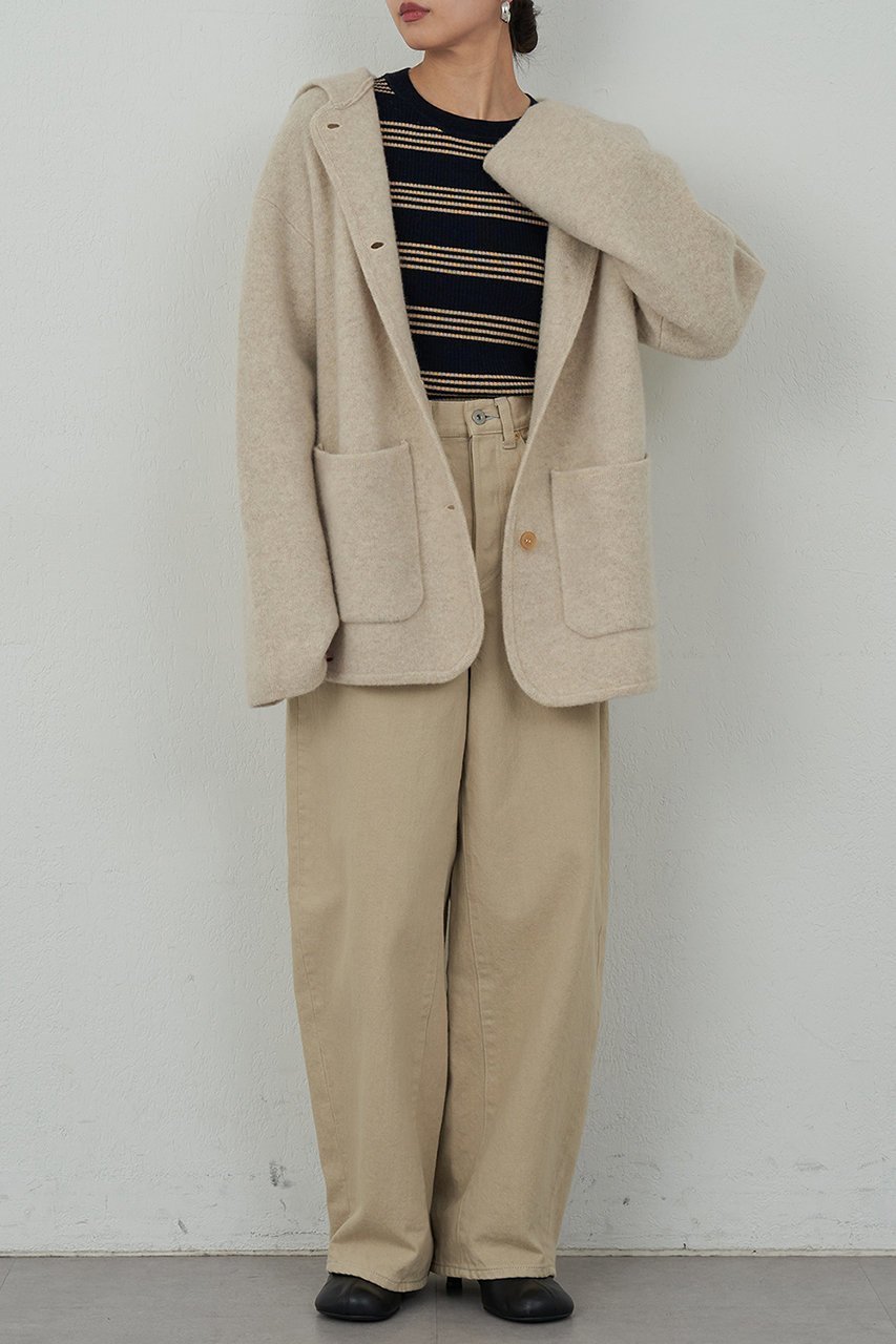 【ガリャルダガランテ/GALLARDAGALANTE】の【HERITANOVUM】ニットフーディコート 人気、トレンドファッション・服の通販 founy(ファニー)  ファッション Fashion レディースファッション Fashion for Women アウター Coat / Outerwear Collection コート・ロングコート・ピーコート Long Coats, Peacoats & More エレガント 上品 Elegant ショート Short, Short Length リラックス Relax, Relaxed Fit 新作・新入荷 New Arrivals / New In other-2|ID: prp329100004756636 ipo3291000000034409074