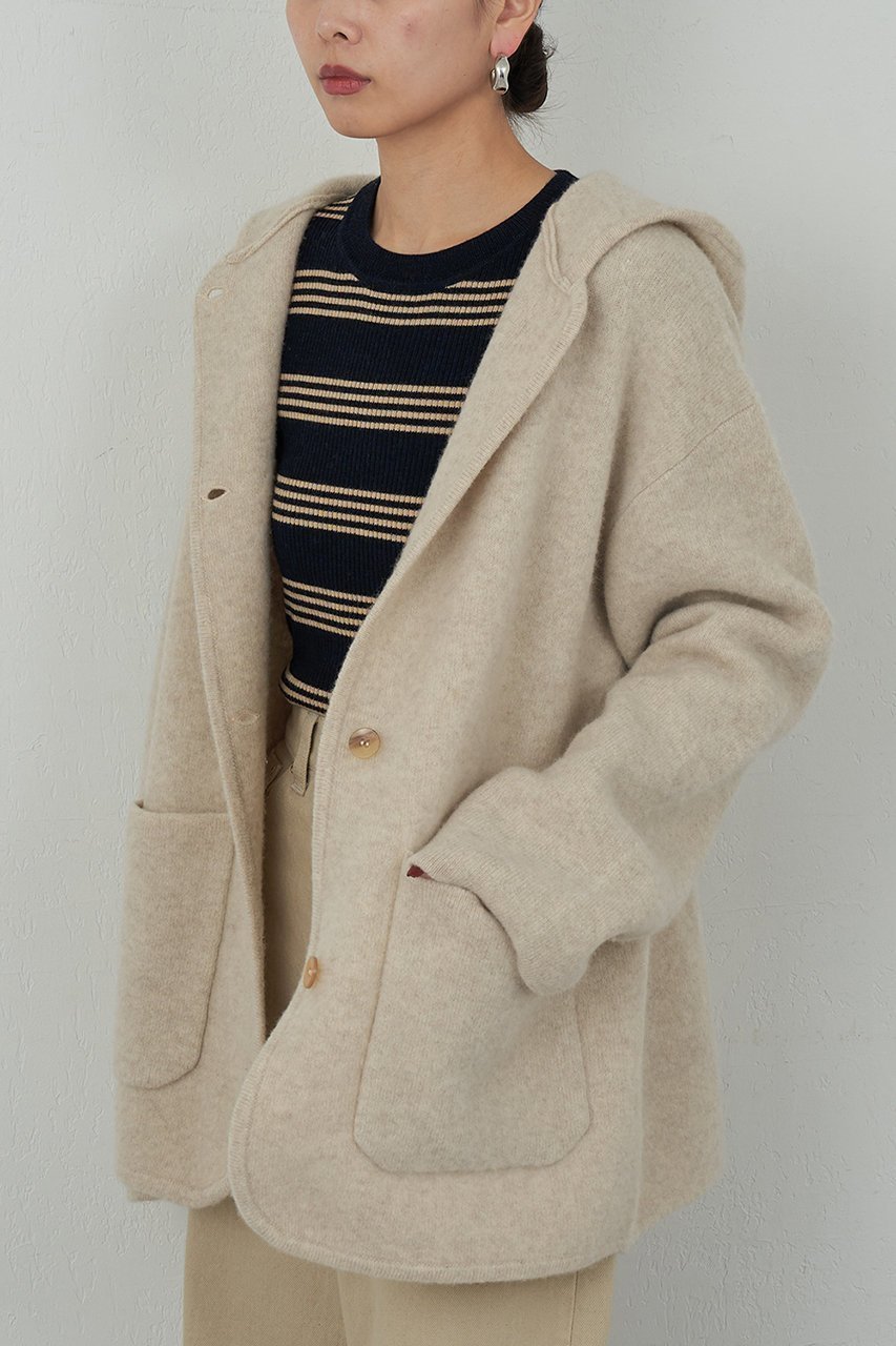 【ガリャルダガランテ/GALLARDAGALANTE】の【HERITANOVUM】ニットフーディコート 人気、トレンドファッション・服の通販 founy(ファニー)  ファッション Fashion レディースファッション Fashion for Women アウター Coat / Outerwear Collection コート・ロングコート・ピーコート Long Coats, Peacoats & More エレガント 上品 Elegant ショート Short, Short Length リラックス Relax, Relaxed Fit 新作・新入荷 New Arrivals / New In other-5|ID: prp329100004756636 ipo3291000000034409077