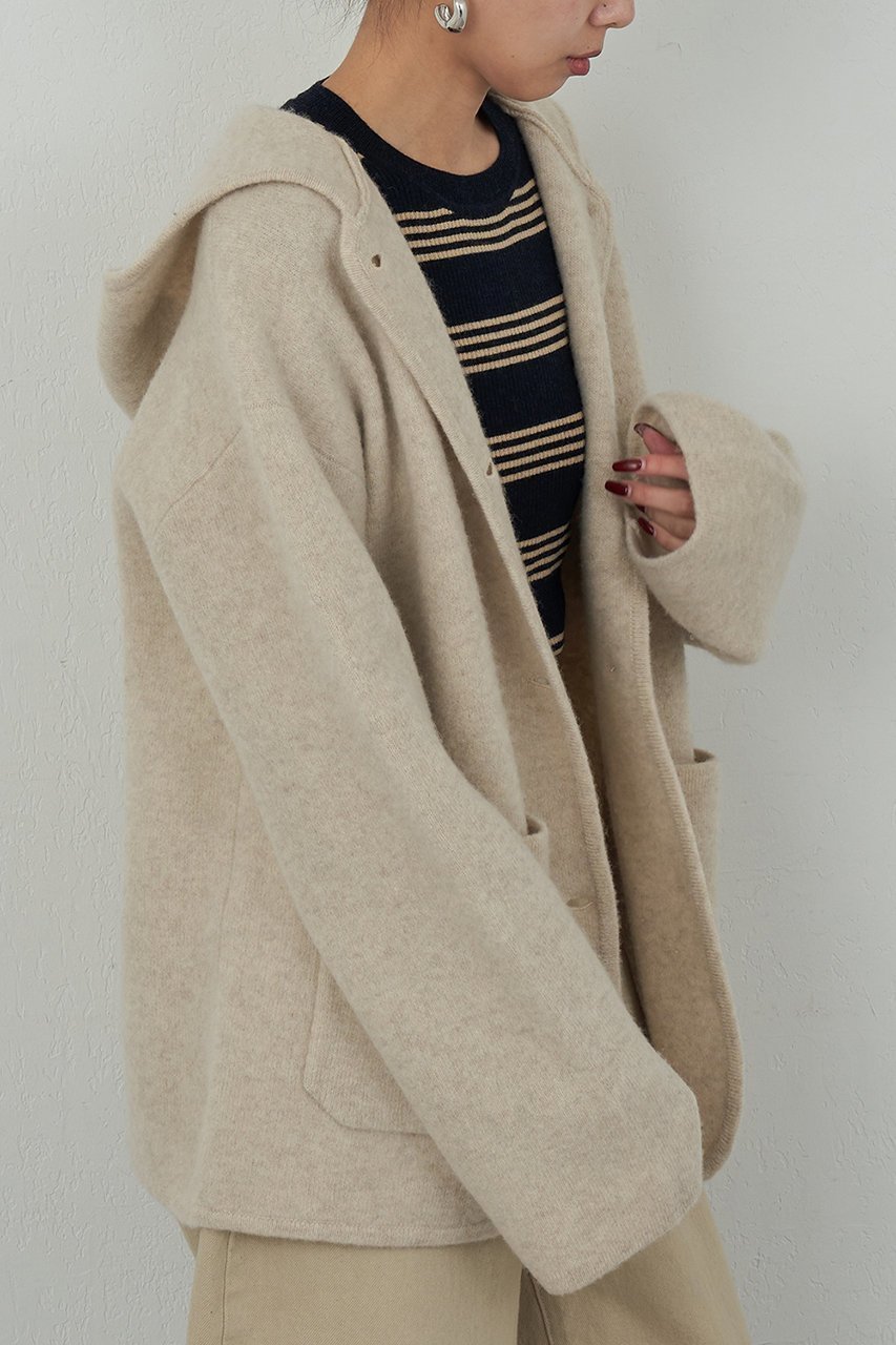 【ガリャルダガランテ/GALLARDAGALANTE】の【HERITANOVUM】ニットフーディコート 人気、トレンドファッション・服の通販 founy(ファニー)  ファッション Fashion レディースファッション Fashion for Women アウター Coat / Outerwear Collection コート・ロングコート・ピーコート Long Coats, Peacoats & More エレガント 上品 Elegant ショート Short, Short Length リラックス Relax, Relaxed Fit 新作・新入荷 New Arrivals / New In other-6|ID: prp329100004756636 ipo3291000000034409078