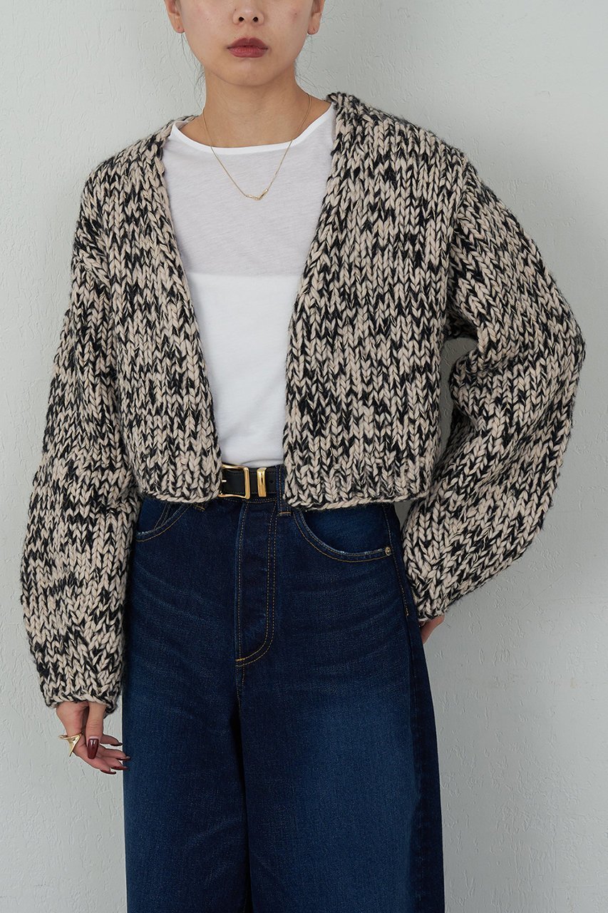 【ガリャルダガランテ/GALLARDAGALANTE】の【HERITANOVUM】ハンドニットジャケット インテリア・キッズ・メンズ・レディースファッション・服の通販 founy(ファニー)  ファッション Fashion レディースファッション Fashion for Women アウター Coat / Outerwear Collection レディースジャケット・軽アウター Jackets インナー Innerwear クロップド Cropped, Short Length ジャケット Jacket, Outerwear スタンダード Standard, Basic フォルム Silhouette, Form 新作・新入荷 New Arrivals / New In ブラック|ID: prp329100004756640 ipo3291000000034409113