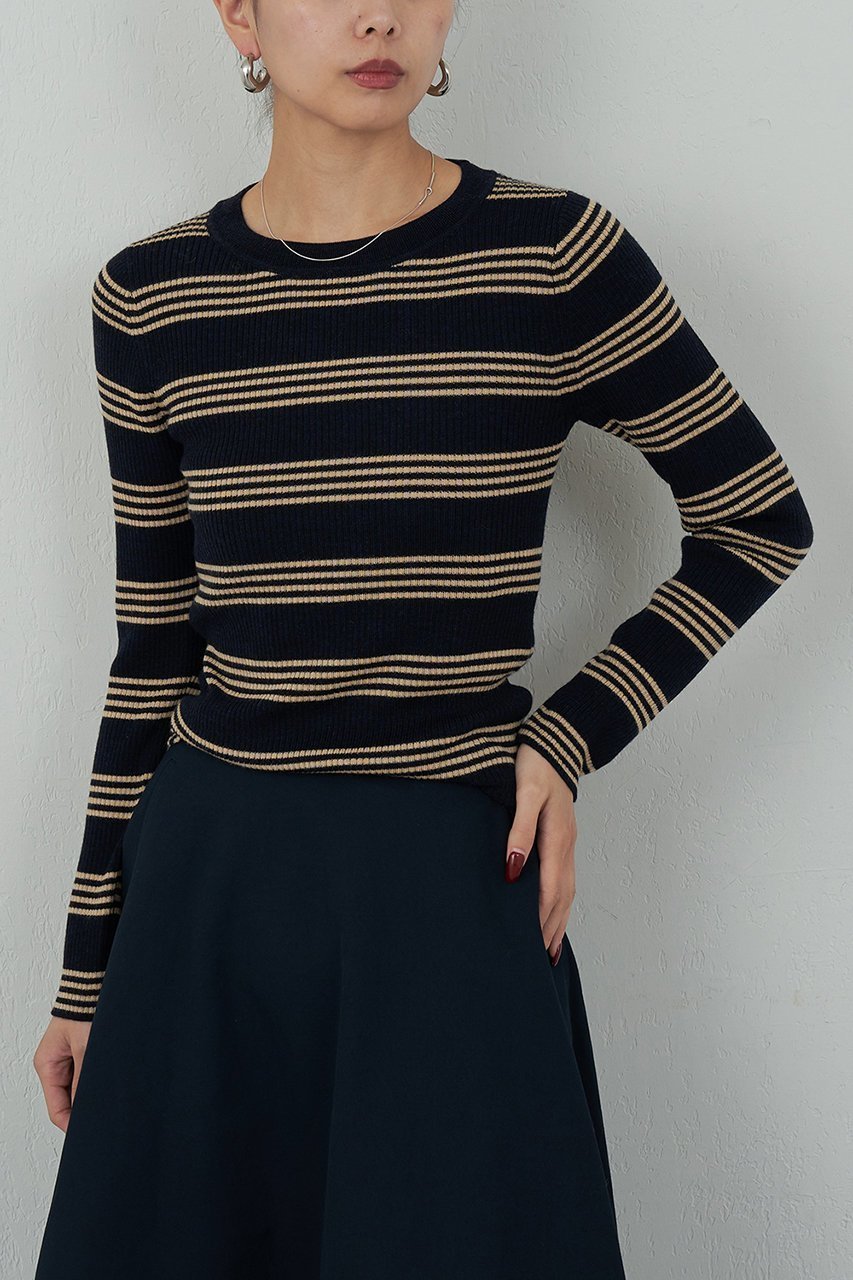 【ガリャルダガランテ/GALLARDAGALANTE】の【HERITANOVUM】ボーダークループルオーバー 人気、トレンドファッション・服の通販 founy(ファニー)  ファッション Fashion レディースファッション Fashion for Women トップス・カットソー Cut & Sew Tops シャツ・ブラウス・オフィスカジュアル Elegant Blouses & Button-Ups ロングTシャツ・Tシャツ Longline T-Shirts & Tees カジュアルプルオーバー・ニットトップス Pullovers & Knit Tops / Casual Pullovers カットソー・ベーシックTシャツ Cut-and-Sewn Tops / Stretch Tees & Basics おすすめ Recommended / Our Picks インナー Innerwear コンパクト Compact, Small Size ジャケット Jacket, Outerwear スタンダード Standard, Basic スリーブ Sleeve, Long Sleeve / Short Sleeve フィット Fit, Slim Fit ボーダー Border, Stripe ロング Long, Long-Length 新作・新入荷 New Arrivals / New In  other-1|ID: prp329100004756641 ipo3291000000034409122