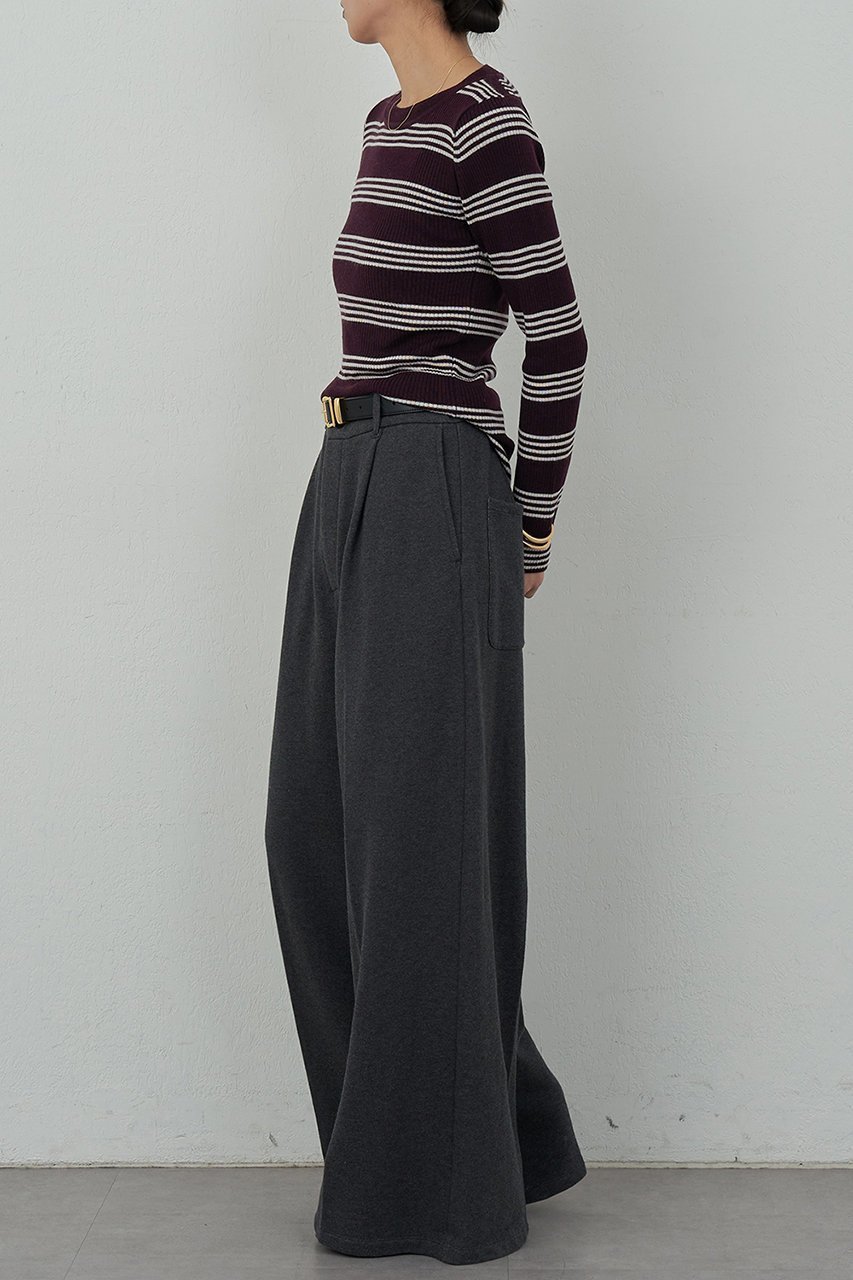 【ガリャルダガランテ/GALLARDAGALANTE】の【HERITANOVUM】ボーダークループルオーバー 人気、トレンドファッション・服の通販 founy(ファニー)  ファッション Fashion レディースファッション Fashion for Women トップス・カットソー Cut & Sew Tops シャツ・ブラウス・オフィスカジュアル Elegant Blouses & Button-Ups ロングTシャツ・Tシャツ Longline T-Shirts & Tees カジュアルプルオーバー・ニットトップス Pullovers & Knit Tops / Casual Pullovers カットソー・ベーシックTシャツ Cut-and-Sewn Tops / Stretch Tees & Basics おすすめ Recommended / Our Picks インナー Innerwear コンパクト Compact, Small Size ジャケット Jacket, Outerwear スタンダード Standard, Basic スリーブ Sleeve, Long Sleeve / Short Sleeve フィット Fit, Slim Fit ボーダー Border, Stripe ロング Long, Long-Length 新作・新入荷 New Arrivals / New In other-2|ID: prp329100004756641 ipo3291000000034409125