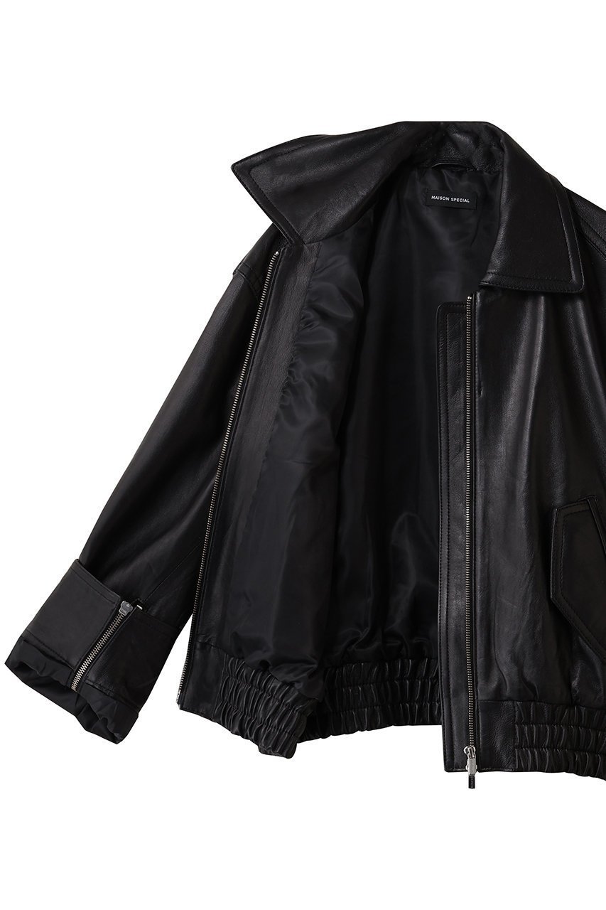 【メゾンスペシャル/MAISON SPECIAL】のReal Leather Zip Blouson/リアルレザージップブルゾン 人気、トレンドファッション・服の通販 founy(ファニー) 　ファッション　Fashion　レディースファッション　Fashion for Women　アウター　Coat / Outerwear Collection　レディースジャケット・軽アウター　Jackets　ブルゾンジャケット・スポーティアウター　Blouson Jackets　ジャケット　Jacket, Outerwear　スリーブ　Sleeve, Long Sleeve / Short Sleeve　ブルゾン　Blouson, Bomber Jacket　リアル　Real, Realistic　ロング　Long, Long-Length　定番　Standard, Basic Item　新作・新入荷　New Arrivals / New In　other-7|ID: prp329100004756644 ipo3291000000034409170
