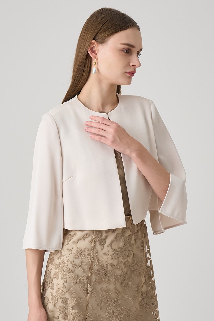 【アナイ/ANAYI】のトリアセサテンボレロジャケット 人気、トレンドファッション・服の通販 founy(ファニー) 　ファッション　Fashion　レディースファッション　Fashion for Women　アウター　Coat / Outerwear Collection　レディースジャケット・軽アウター　Jackets　ボレロ・ショート丈ジャケット / ドレス羽織りに　Boleros & Short Jackets　シンプル　Simple, Minimal　ジャケット　Jacket, Outerwear　スリット　Slit, Slit Detail　ボレロ　Bolero, Short Cardigan　エレガント 上品　Elegant　other-7|ID: prp329100004756647 ipo3291000000036890805