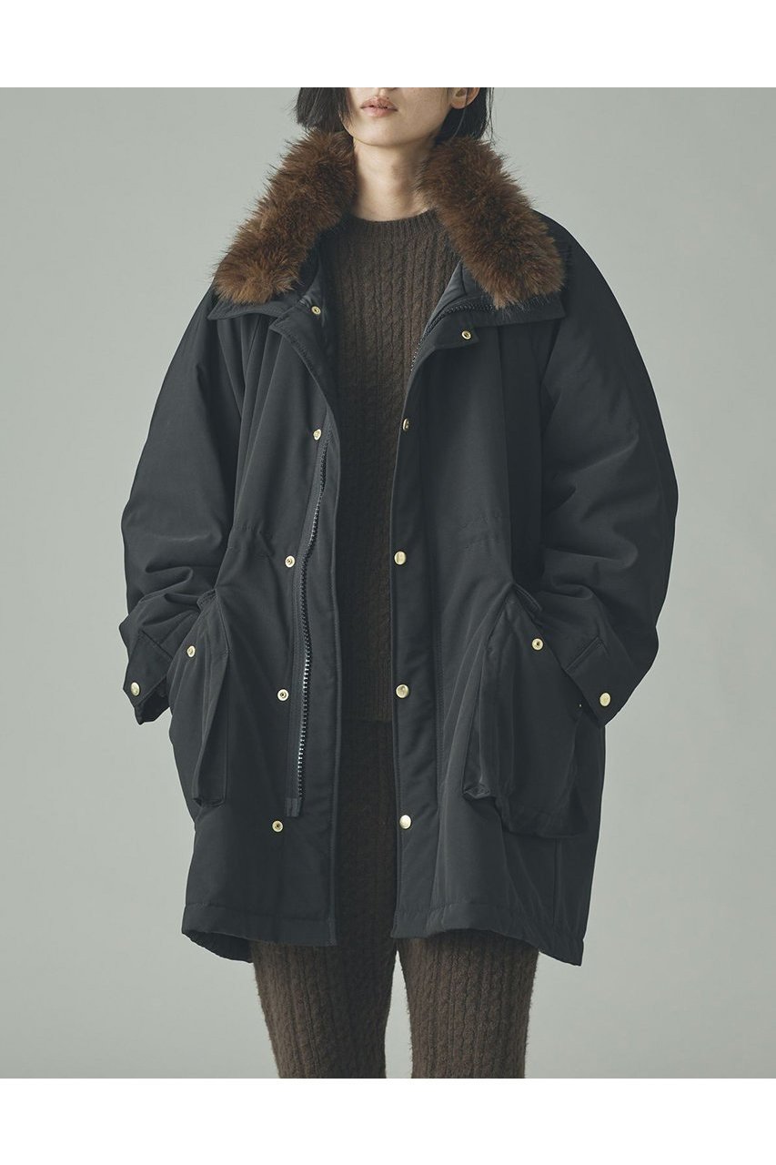 【カレンソロジー/Curensology】の〈&RC〉フェイクファーエリツキスウェーディッシュモッズコート インテリア・キッズ・メンズ・レディースファッション・服の通販 founy(ファニー) 　ファッション　Fashion　レディースファッション　Fashion for Women　アウター　Coat / Outerwear Collection　コート・ロングコート・ピーコート　Long Coats, Peacoats & More　モッズコート・ミリタリー風アウター　Mods & Field Coats　ショート　Short, Short Length　フェイクファー　Faux Fur, Imitation Fur　エレガント 上品　Elegant　新作・新入荷　New Arrivals / New In　ブラック|ID: prp329100004756651 ipo3291000000034409227