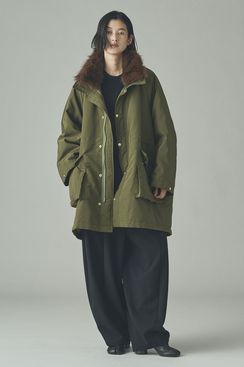 【カレンソロジー/Curensology】の〈&RC〉フェイクファーエリツキスウェーディッシュモッズコート 人気、トレンドファッション・服の通販 founy(ファニー) 　ファッション　Fashion　レディースファッション　Fashion for Women　アウター　Coat / Outerwear Collection　コート・ロングコート・ピーコート　Long Coats, Peacoats & More　モッズコート・ミリタリー風アウター　Mods & Field Coats　ショート　Short, Short Length　フェイクファー　Faux Fur, Imitation Fur　エレガント 上品　Elegant　新作・新入荷　New Arrivals / New In　other-5|ID: prp329100004756651 ipo3291000000034409232