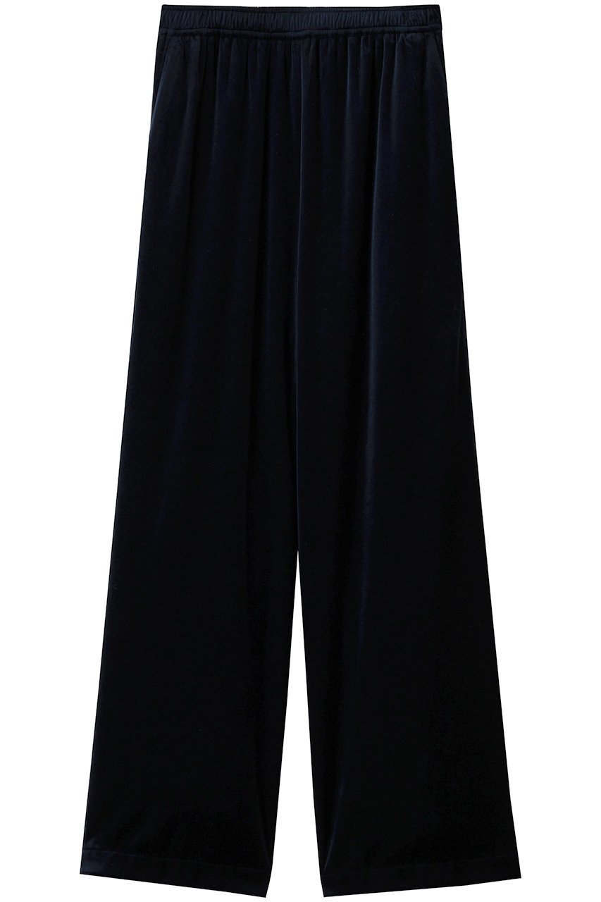 【プルミエ アロンディスモン/1er Arrondissement】のベロアワイドパンツ インテリア・キッズ・メンズ・レディースファッション・服の通販 founy(ファニー) ファッション Fashion レディースファッション Fashion for Women パンツ Pants & Trousers エレガント 上品 Elegant ドレープ Drape, Draping Fabric ベロア Velour, Soft Velvet ワイド Wide, Wide Fit ネイビー|ID: prp329100004756661 ipo3291000000035501185