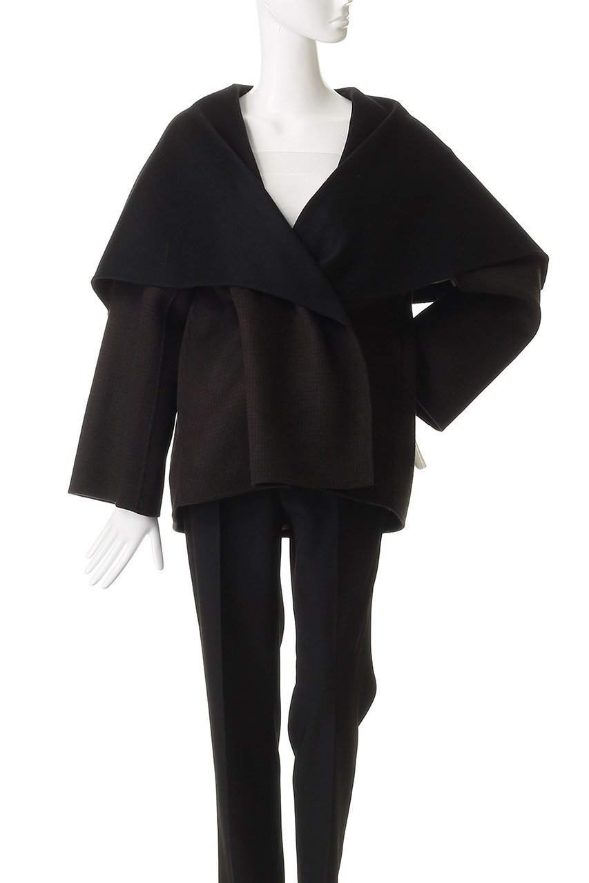 【デパリエ/DEPAREILLE】のウールダブルフェイスチェックビッグカラーコート 人気、トレンドファッション・服の通販 founy(ファニー)  ファッション Fashion レディースファッション Fashion for Women アウター Coat / Outerwear Collection コート・ロングコート・ピーコート Long Coats, Peacoats & More シンプル Simple, Minimal タートルネック Turtleneck, High Neck チェック Check, Plaid, Tartan デニム Denim, Jeans Material ビッグ Big, Oversized ロング Long, Long-Length 今季 This Season, Current Season 新作・新入荷 New Arrivals / New In other-2|ID: prp329100004756666 ipo3291000000034409359