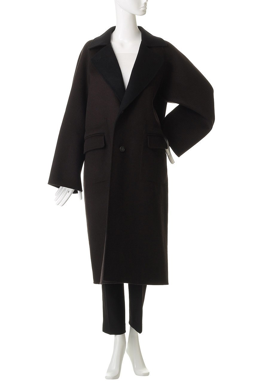 【デパリエ/DEPAREILLE】のウールダブルフェイスチェックチェスターコート 人気、トレンドファッション・服の通販 founy(ファニー) 　ファッション　Fashion　レディースファッション　Fashion for Women　アウター　Coat / Outerwear Collection　コート・ロングコート・ピーコート　Long Coats, Peacoats & More　チェスターコート・ロング丈アウター　Chester Coats / Chesterfield Long Coats　なめらか　Smooth, Silky Texture　クラシック　Classic, Timeless Style　チェスターコート　Chester Coat, Long Coat　チェック　Check, Plaid, Tartan　モダン　Modern, Contemporary　リラックス　Relax, Relaxed Fit　ロング　Long, Long-Length　other-2|ID: prp329100004756667 ipo3291000000036108479