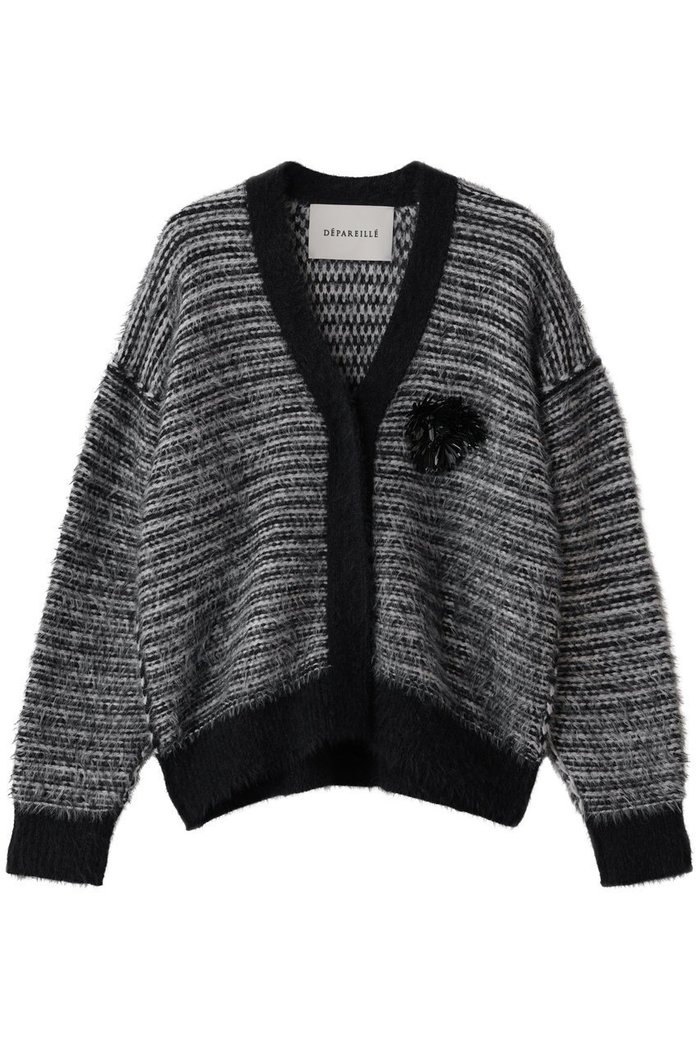 【デパリエ/DEPAREILLE】のローゲージコサージュカーディガン インテリア・キッズ・メンズ・レディースファッション・服の通販 founy(ファニー) https://founy.com/ ファッション Fashion レディースファッション Fashion for Women トップス・カットソー Cut & Sew Tops ニット Knit Tops & Sweaters カーディガン・羽織り Layered Style Cardigans カーディガン Cardigan, Knitwear デニム Denim, Jeans Material ワイド Wide, Wide Fit 新作・新入荷 New Arrivals / New In |ID: prp329100004756671 ipo3291000000034409400