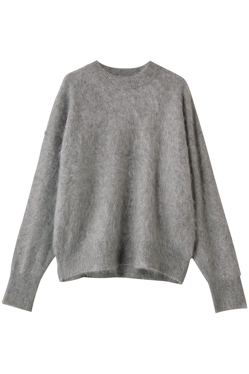 【デパリエ/DEPAREILLE】のカシミヤファークルーネックニット インテリア・キッズ・メンズ・レディースファッション・服の通販 founy(ファニー)  ファッション Fashion レディースファッション Fashion for Women トップス・カットソー Cut & Sew Tops ニット Knit Tops & Sweaters カジュアルプルオーバー・ニットトップス Pullovers & Knit Tops / Casual Pullovers スラックス Slacks, Dress Pants デニム Denim, Jeans Material 新作・新入荷 New Arrivals / New In グレー|ID: prp329100004756673 ipo3291000000034409418