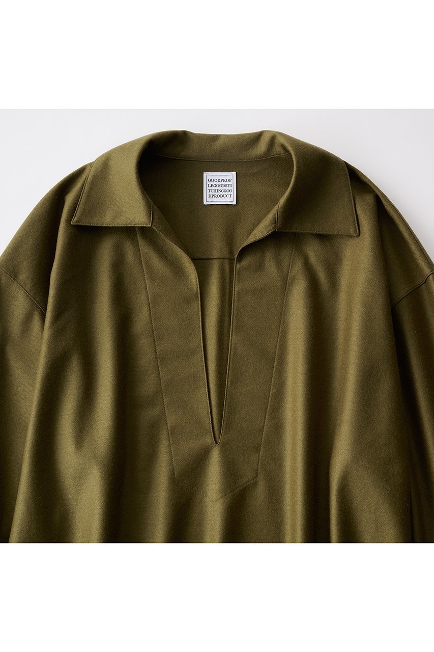 【グッド ピープル グッド ステッチング グッド プロダクト/GOOD PEOPLE GOOD STITCHING GOOD PRODUCT】のロング スリーブ スキッパー シャツ 人気、トレンドファッション・服の通販 founy(ファニー)  ファッション Fashion レディースファッション Fashion for Women トップス・カットソー Cut & Sew Tops シャツ・ブラウス・オフィスカジュアル Elegant Blouses & Button-Ups スキッパー Skipper, Open Collar スリーブ Sleeve, Long Sleeve / Short Sleeve ロング Long, Long-Length 新作・新入荷 New Arrivals / New In other-2|ID: prp329100004756677 ipo3291000000034409459