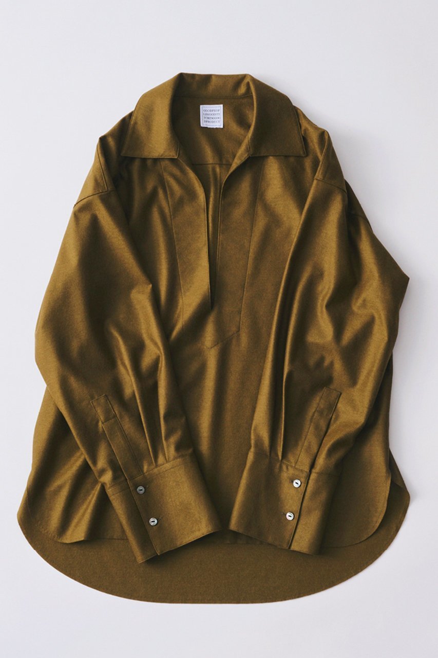 【グッド ピープル グッド ステッチング グッド プロダクト/GOOD PEOPLE GOOD STITCHING GOOD PRODUCT】のロング スリーブ スキッパー シャツ 人気、トレンドファッション・服の通販 founy(ファニー)  ファッション Fashion レディースファッション Fashion for Women トップス・カットソー Cut & Sew Tops シャツ・ブラウス・オフィスカジュアル Elegant Blouses & Button-Ups スキッパー Skipper, Open Collar スリーブ Sleeve, Long Sleeve / Short Sleeve ロング Long, Long-Length 新作・新入荷 New Arrivals / New In other-6|ID: prp329100004756677 ipo3291000000034409463