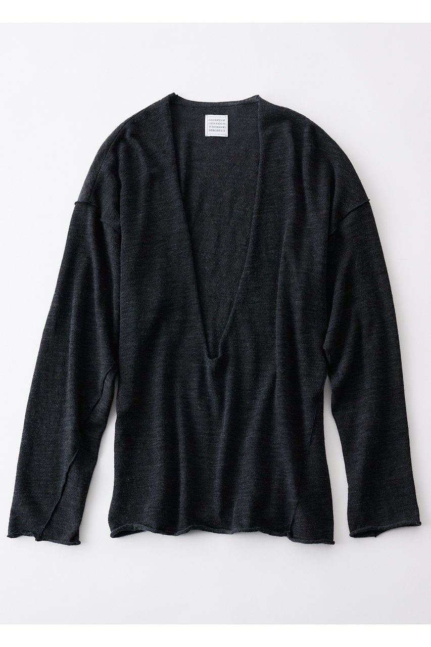 【グッド ピープル グッド ステッチング グッド プロダクト/GOOD PEOPLE GOOD STITCHING GOOD PRODUCT】のディープ V ネック ロング スリーブ プルオーバー ウィズ ストール インテリア・キッズ・メンズ・レディースファッション・服の通販 founy(ファニー)  ファッション Fashion レディースファッション Fashion for Women ストール Stole, Wrap スリーブ Sleeve, Long Sleeve / Short Sleeve ロング Long, Long-Length 新作・新入荷 New Arrivals / New In チャコールトップ|ID: prp329100004756678 ipo3291000000034409468