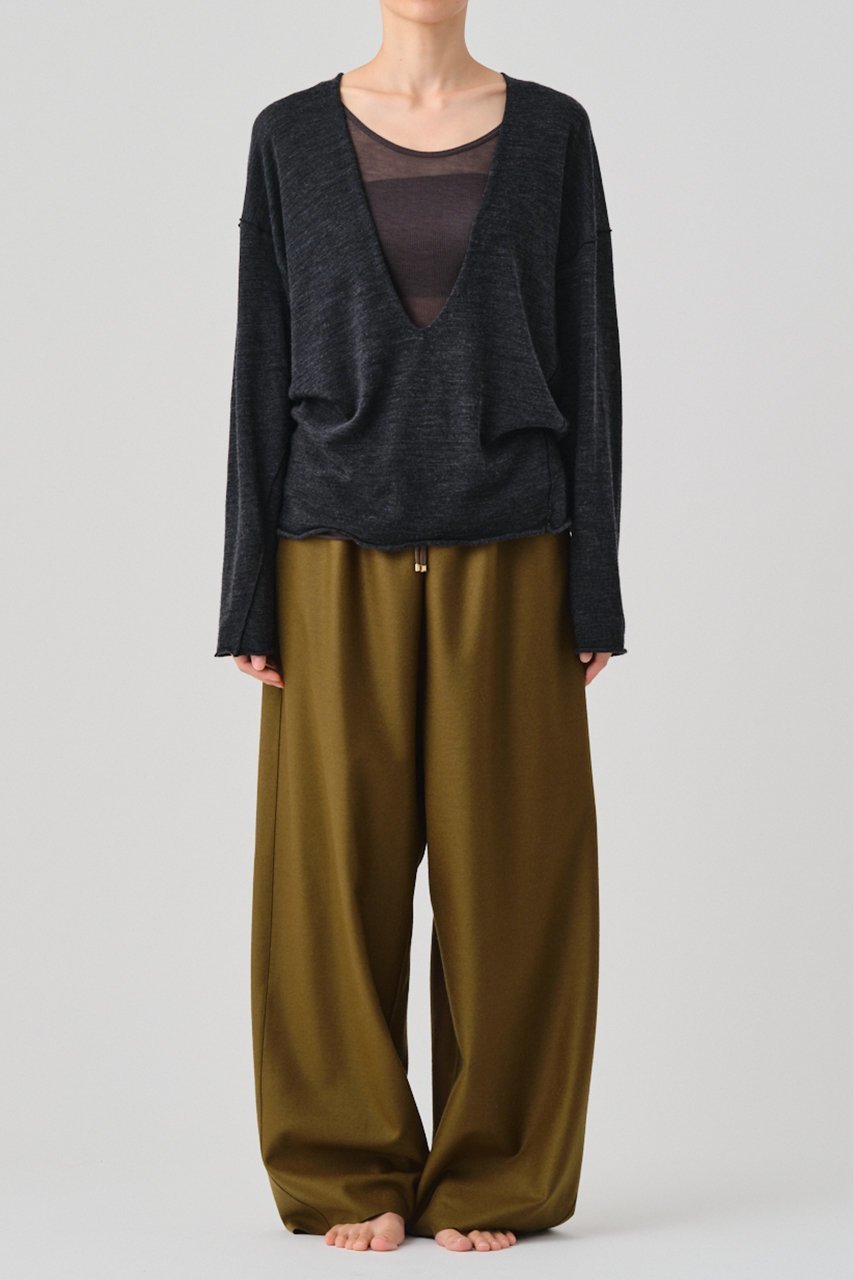 【グッド ピープル グッド ステッチング グッド プロダクト/GOOD PEOPLE GOOD STITCHING GOOD PRODUCT】のディープ V ネック ロング スリーブ プルオーバー ウィズ ストール 人気、トレンドファッション・服の通販 founy(ファニー)  ファッション Fashion レディースファッション Fashion for Women ストール Stole, Wrap スリーブ Sleeve, Long Sleeve / Short Sleeve ロング Long, Long-Length 新作・新入荷 New Arrivals / New In other-8|ID: prp329100004756678 ipo3291000000034409475