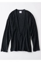 【グッド ピープル グッド ステッチング グッド プロダクト/GOOD PEOPLE GOOD STITCHING GOOD PRODUCT】のディープ V ネック ロング スリーブ プルオーバー ウィズ ストール チャコールトップ|ID: prp329100004756678 ipo3291000000036042334