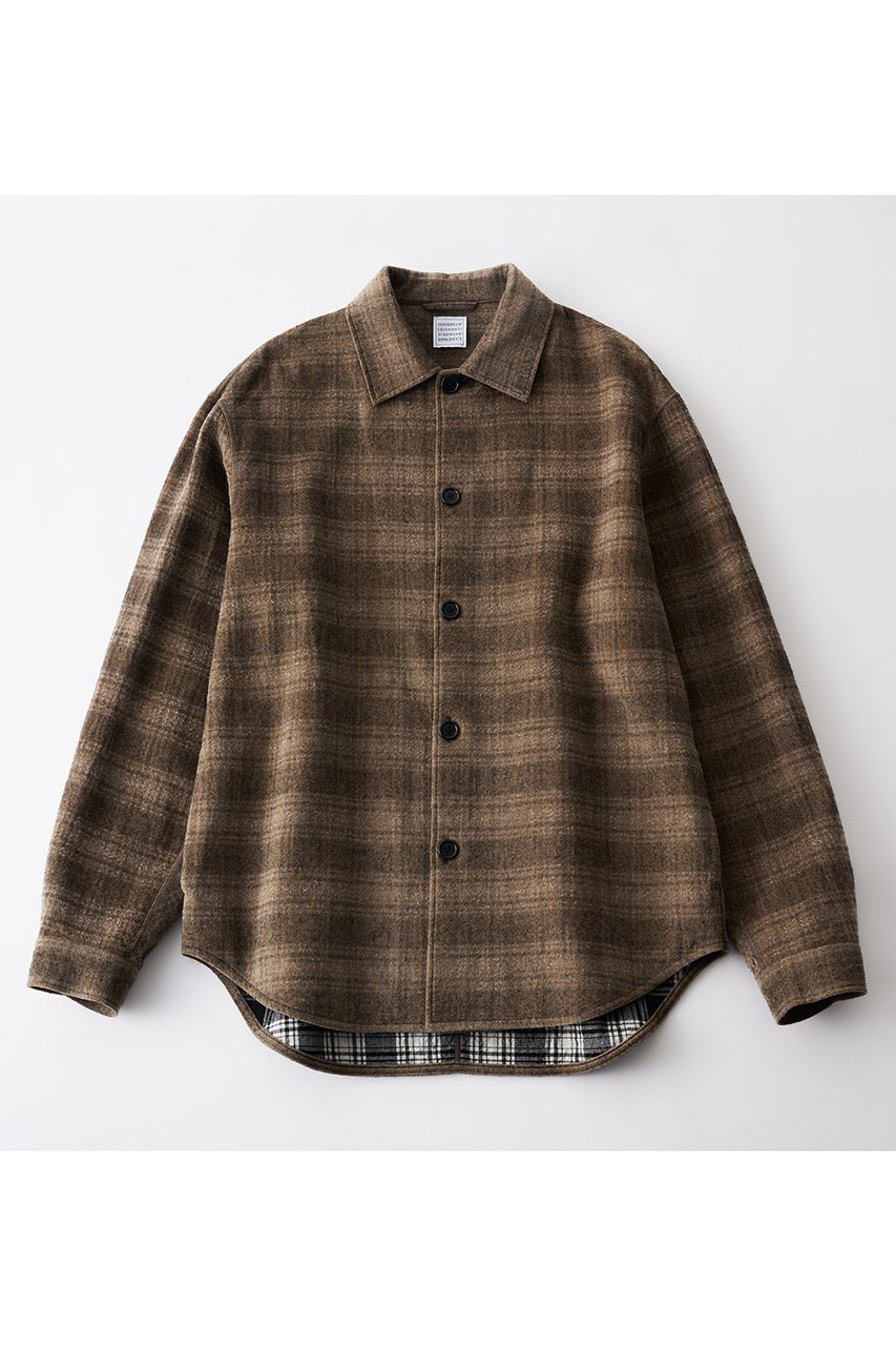 【グッド ピープル グッド ステッチング グッド プロダクト/GOOD PEOPLE GOOD STITCHING GOOD PRODUCT / MEN】の【MEN】オーバー シャツ ジャケット インテリア・キッズ・メンズ・レディースファッション・服の通販 founy(ファニー) 　ファッション　Fashion　メンズファッション　Fashion for Men　インナー　Innerwear　ジャケット　Jacket, Outerwear　チェック　Check, Plaid, Tartan　ベロア　Velour, Soft Velvet　冬　Winter / This Winter　新作・新入荷　New Arrivals / New In　無地　Plain, Solid Color　グレーカーキ|ID: prp329100004756681 ipo3291000000034409497