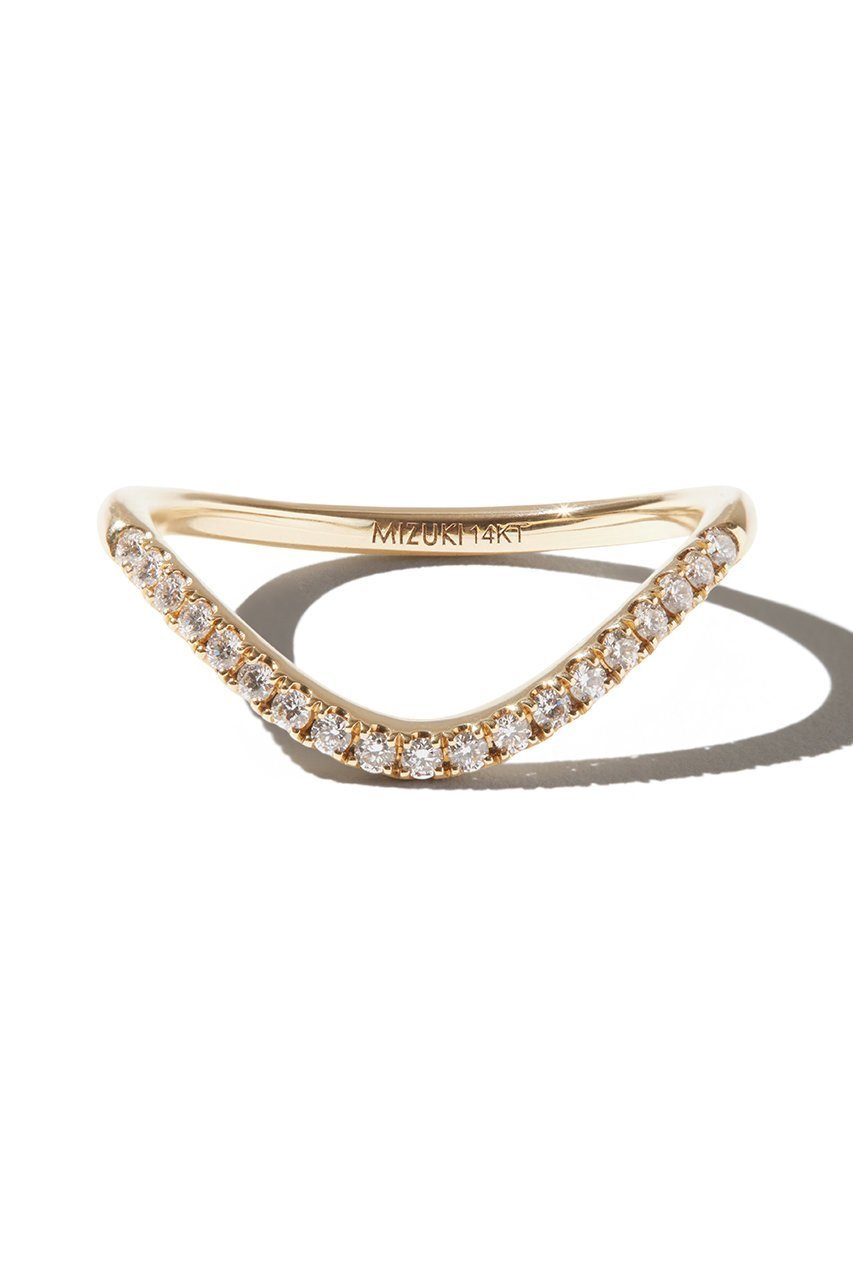 【ミズキ/MIZUKI】のSBR107 ウェーブ ダイヤモンド リング インテリア・キッズ・メンズ・レディースファッション・服の通販 founy(ファニー)  ファッション Fashion レディースファッション Fashion for Women ジュエリー Jewelry ウェーブ Wavy Pattern シンプル Simple, Minimal ダイヤモンド Diamond, Brilliant Cut パール Pearl, Pearl Accent フラット Flat, Flat Shoes イエローゴールド|ID: prp329100004756683 ipo3291000000034409596