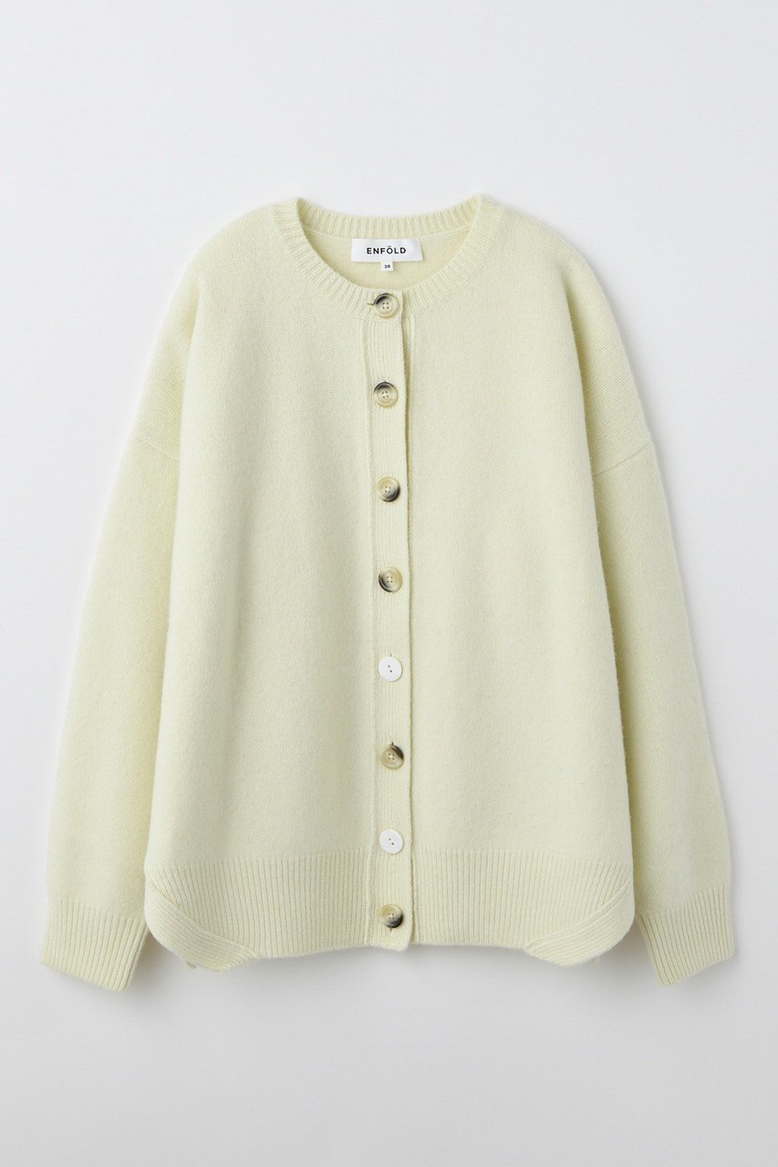 【エンフォルド/ENFOLD】のCIRCLE CARDIGAN インテリア・キッズ・メンズ・レディースファッション・服の通販 founy(ファニー) 　ファッション　Fashion　レディースファッション　Fashion for Women　トップス・カットソー　Cut & Sew Tops　ニット　Knit Tops & Sweaters　カーディガン・羽織り　Layered Style Cardigans　カーディガン　Cardigan, Knitwear　サークル　Circle, Round Design　セットアップ　Set-Up, Coordinated Outfit　モチーフ　Motif, Design Theme　ワンポイント　One Point, Statement Accent　ベージュ|ID: prp329100004757709 ipo3291000000034419932