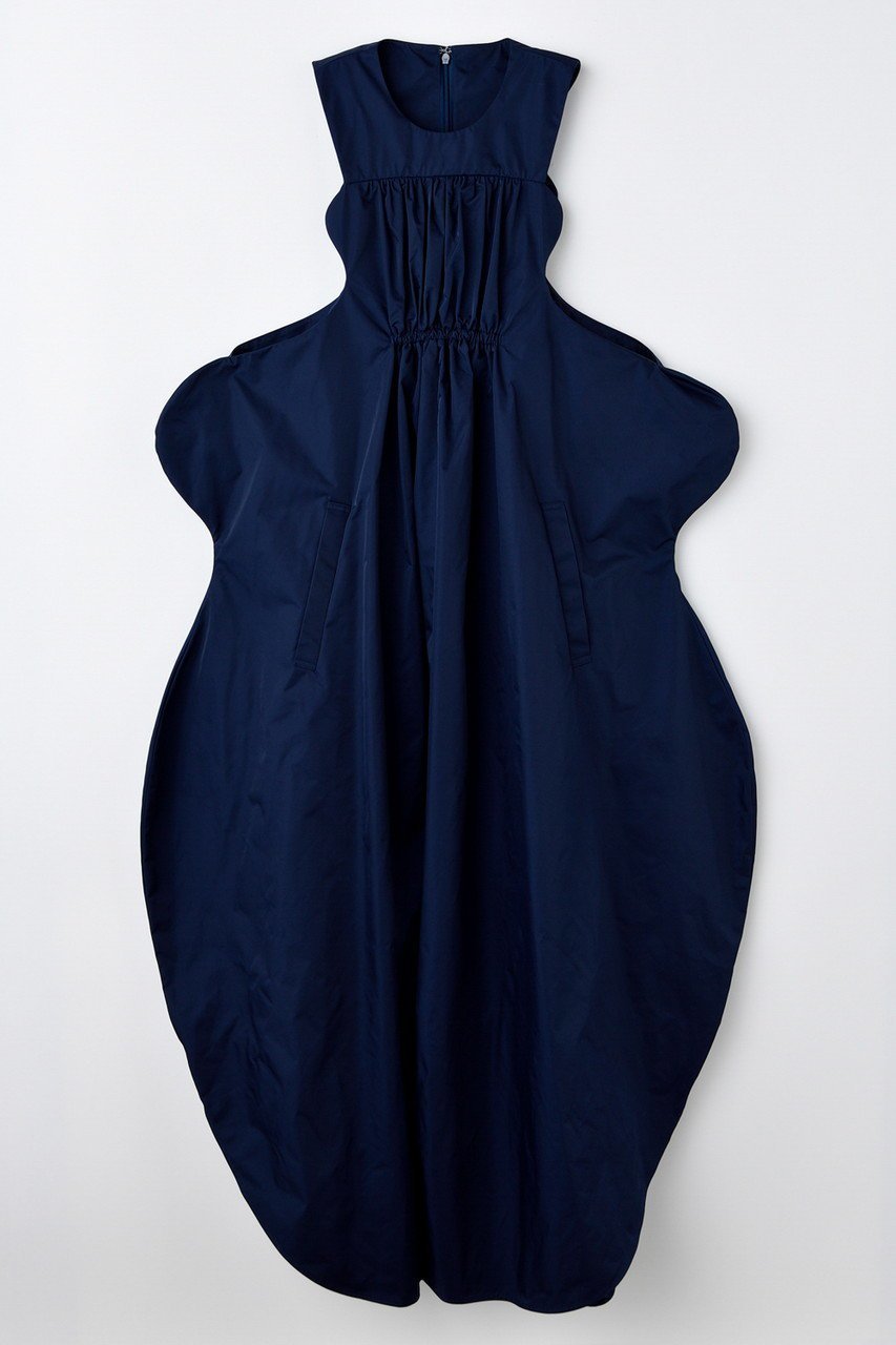 【エンフォルド/ENFOLD】のSTOOL JUMPER-SKIRT インテリア・キッズ・メンズ・レディースファッション・服の通販 founy(ファニー) ファッション Fashion レディースファッション Fashion for Women スカート Skirts ロングスカート Long Skirts / Maxi & Midi Skirts カッティング Cutting Detail ギャザー Gathered, Ruffled ツイル Twist, Twisted Detail フォルム Silhouette, Form ロング Long, Long-Length ワンポイント One Point, Statement Accent エレガント 上品 Elegant 今季 This Season, Current Season 再入荷 Restock / Back in Stock ダークブルー|ID: prp329100004757712 ipo3291000000034419946