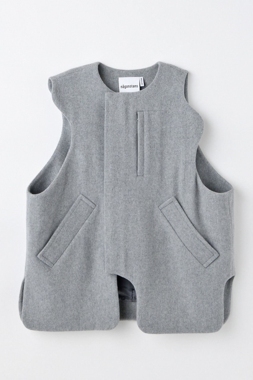 【ナゴンスタンス/nagonstans】のasymmetry vest インテリア・キッズ・メンズ・レディースファッション・服の通販 founy(ファニー) 　ファッション　Fashion　レディースファッション　Fashion for Women　アウター　Coat / Outerwear Collection　レディースジャケット・軽アウター　Jackets　ジャケット　Jacket, Outerwear　ベスト　Vest, Waistcoat　ポケット　Pocket, Pocket Detail　Wolf|ID: prp329100004757728 ipo3291000000035727455