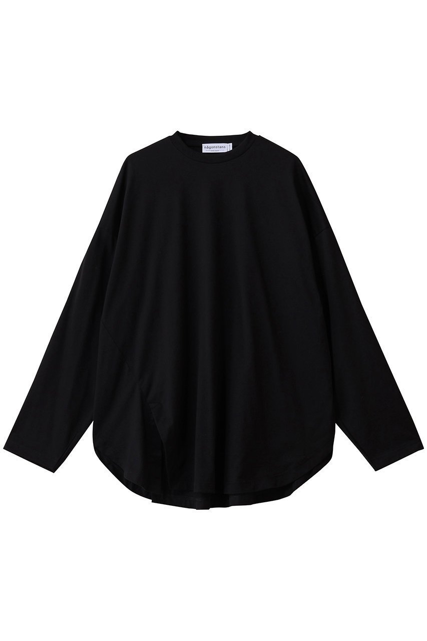 【ナゴンスタンス/nagonstans】のcircle long-sleeves インテリア・キッズ・メンズ・レディースファッション・服の通販 founy(ファニー) 　ファッション　Fashion　レディースファッション　Fashion for Women　トップス・カットソー　Cut & Sew Tops　シャツ・ブラウス・オフィスカジュアル　Elegant Blouses & Button-Ups　ロングTシャツ・Tシャツ　Longline T-Shirts & Tees　カットソー・ベーシックTシャツ　Cut-and-Sewn Tops / Stretch Tees & Basics　インナー　Innerwear　サークル　Circle, Round Design　スリーブ　Sleeve, Long Sleeve / Short Sleeve　ドレープ　Drape, Draping Fabric　ベーシック　Basic, Essential　ロング　Long, Long-Length　Black|ID: prp329100004757743 ipo3291000000035972825