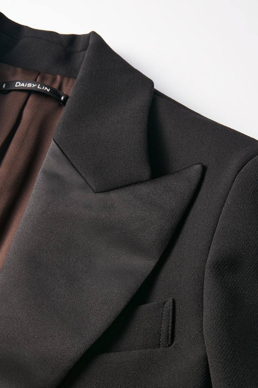 【デイジーリン/DAISY LIN】のWashable Tuxedo Jacket 人気、トレンドファッション・服の通販 founy(ファニー) 　ファッション　Fashion　レディースファッション　Fashion for Women　アウター　Coat / Outerwear Collection　レディースジャケット・軽アウター　Jackets　ウォッシャブル　Machine Washable　カッティング　Cutting Detail　サテン　Satin, Glossy Fabric　ジャケット　Jacket, Outerwear　ストレッチ　Stretch, Stretchy Fabric　ラグジュアリー　Luxury, Elegant　エレガント 上品　Elegant　新作・新入荷　New Arrivals / New In　洗える　Machine Washable　other-4|ID: prp329100004757756 ipo3291000000034420191