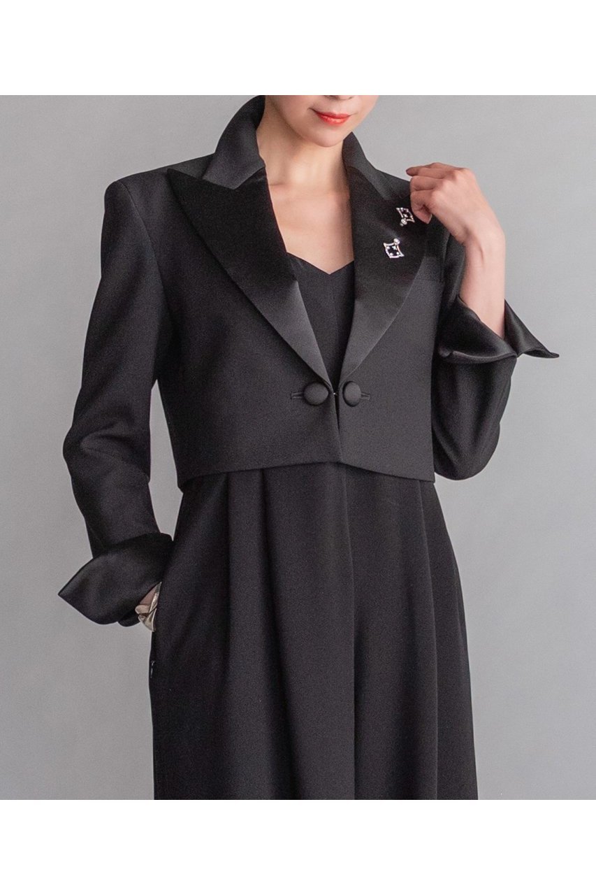【デイジーリン/DAISY LIN】のWashable Tuxedo Jacket 人気、トレンドファッション・服の通販 founy(ファニー) 　ファッション　Fashion　レディースファッション　Fashion for Women　アウター　Coat / Outerwear Collection　レディースジャケット・軽アウター　Jackets　ウォッシャブル　Machine Washable　カッティング　Cutting Detail　サテン　Satin, Glossy Fabric　ジャケット　Jacket, Outerwear　ストレッチ　Stretch, Stretchy Fabric　ラグジュアリー　Luxury, Elegant　エレガント 上品　Elegant　新作・新入荷　New Arrivals / New In　洗える　Machine Washable　other-6|ID: prp329100004757756 ipo3291000000034420195