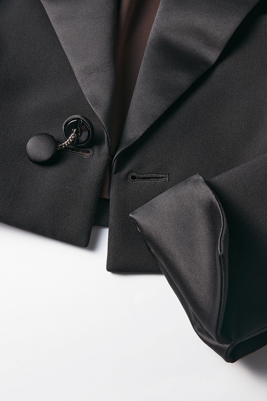 【デイジーリン/DAISY LIN】のWashable Tuxedo Jacket 人気、トレンドファッション・服の通販 founy(ファニー) 　ファッション　Fashion　レディースファッション　Fashion for Women　アウター　Coat / Outerwear Collection　レディースジャケット・軽アウター　Jackets　ウォッシャブル　Machine Washable　カッティング　Cutting Detail　サテン　Satin, Glossy Fabric　ジャケット　Jacket, Outerwear　ストレッチ　Stretch, Stretchy Fabric　ラグジュアリー　Luxury, Elegant　エレガント 上品　Elegant　洗える　Machine Washable　other-5|ID: prp329100004757756 ipo3291000000036067313