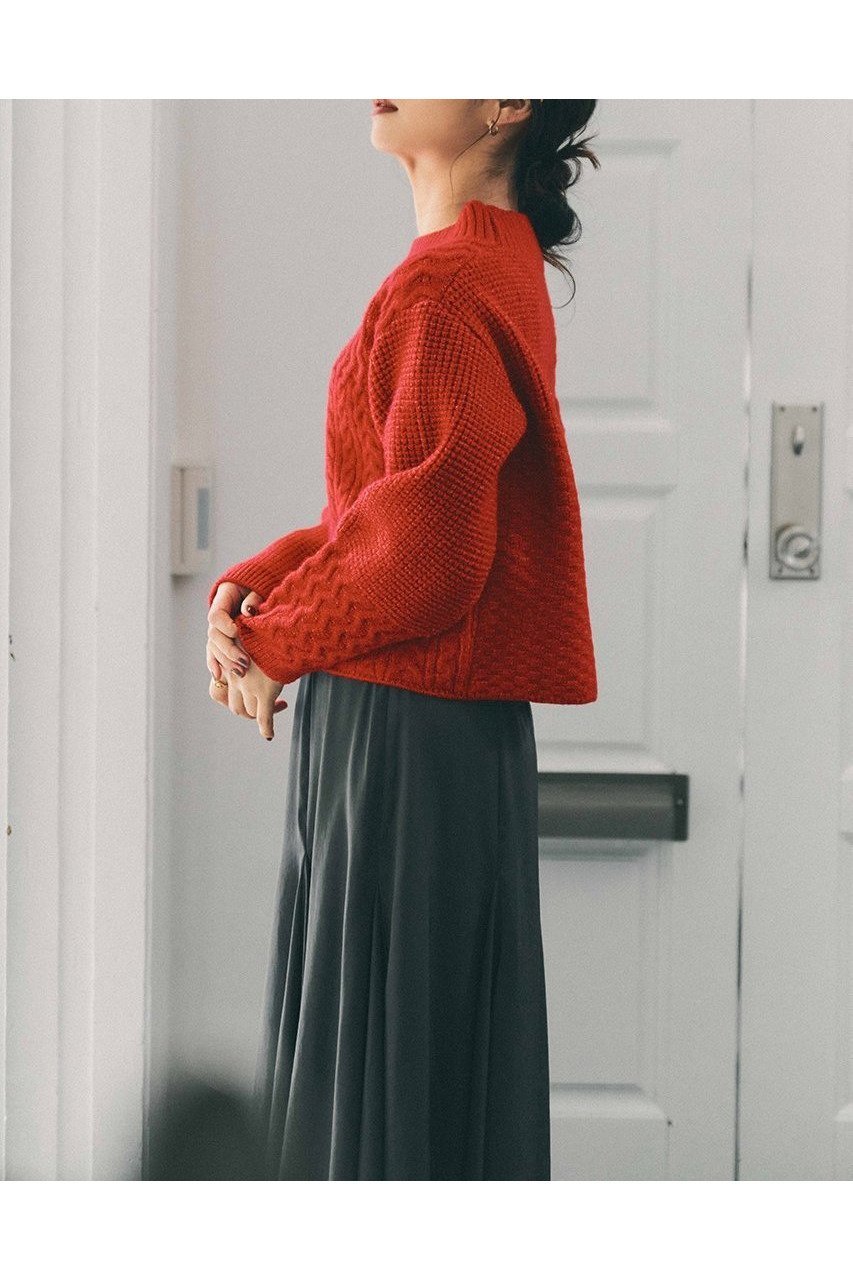 【エストラータ/STRATA】のパターンミックスニット 人気、トレンドファッション・服の通販 founy(ファニー) 　ファッション　Fashion　レディースファッション　Fashion for Women　トップス・カットソー　Cut & Sew Tops　ニット　Knit Tops & Sweaters　カジュアルプルオーバー・ニットトップス　Pullovers & Knit Tops / Casual Pullovers　おすすめ　Recommended / Our Picks　インナー　Innerwear　ウォーム　Warm Fabric　シンプル　Simple, Minimal　デニム　Denim, Jeans Material　バランス　Balance, Style Balance　パッチワーク　Patchwork, Mixed Fabric　ボトム　Bottoms, Lower Wear　ボトルネック　Bottle Neck, Mock Neck　新作・新入荷　New Arrivals / New In　other-4|ID: prp329100004757758 ipo3291000000034420213